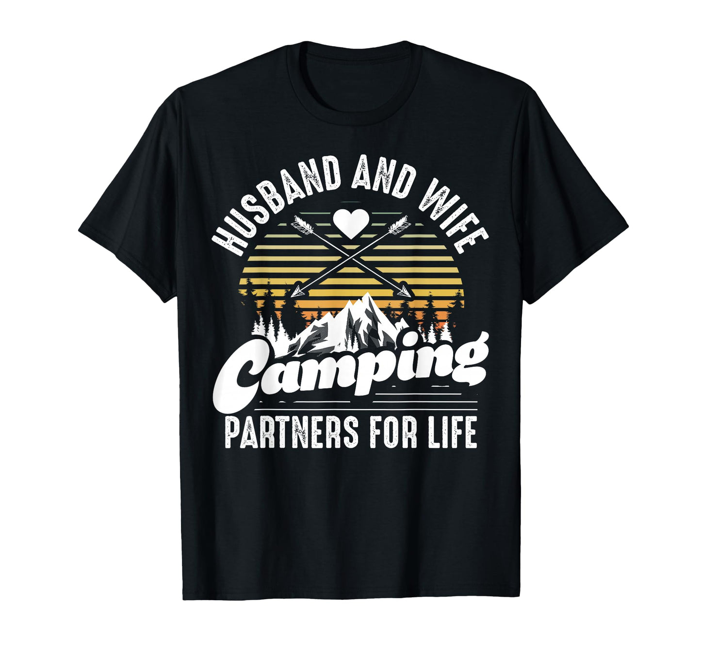 Husband And Wife Camping Partners T-Shirt - Aesthetic Graphic Men Women - T-Shirt, Sweatshirt, Hoodie