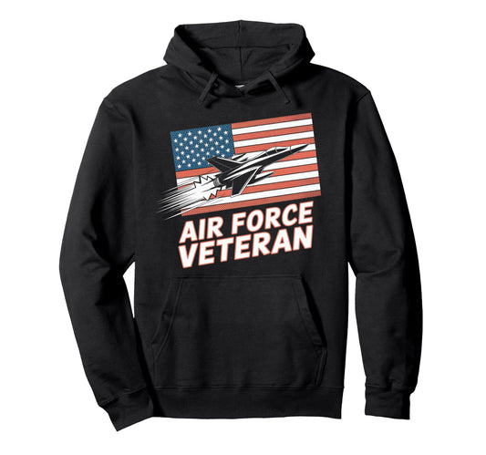Air Force Veteran Us American Flag Dad Hoodie - Aesthetic Graphic Unisex - T-Shirt, Sweatshirt, Hoodie