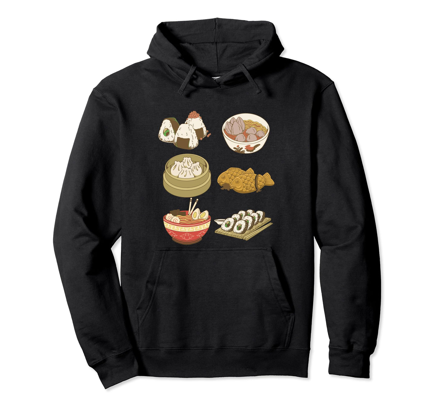 Sushi Ramen Dumpling Noodles And Hoodie - Aesthetic Graphic Men Women - T-Shirt, Sweatshirt, Hoodie