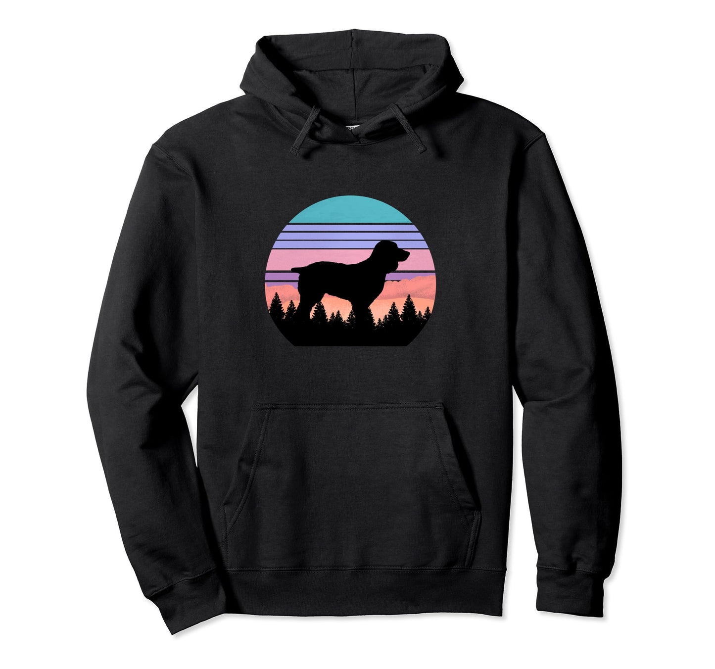 Boykin Dog Sunset Distressed Hiking Hoodie - Fun Novelty Design Men Women - T-Shirt, Sweatshirt, Hoodie