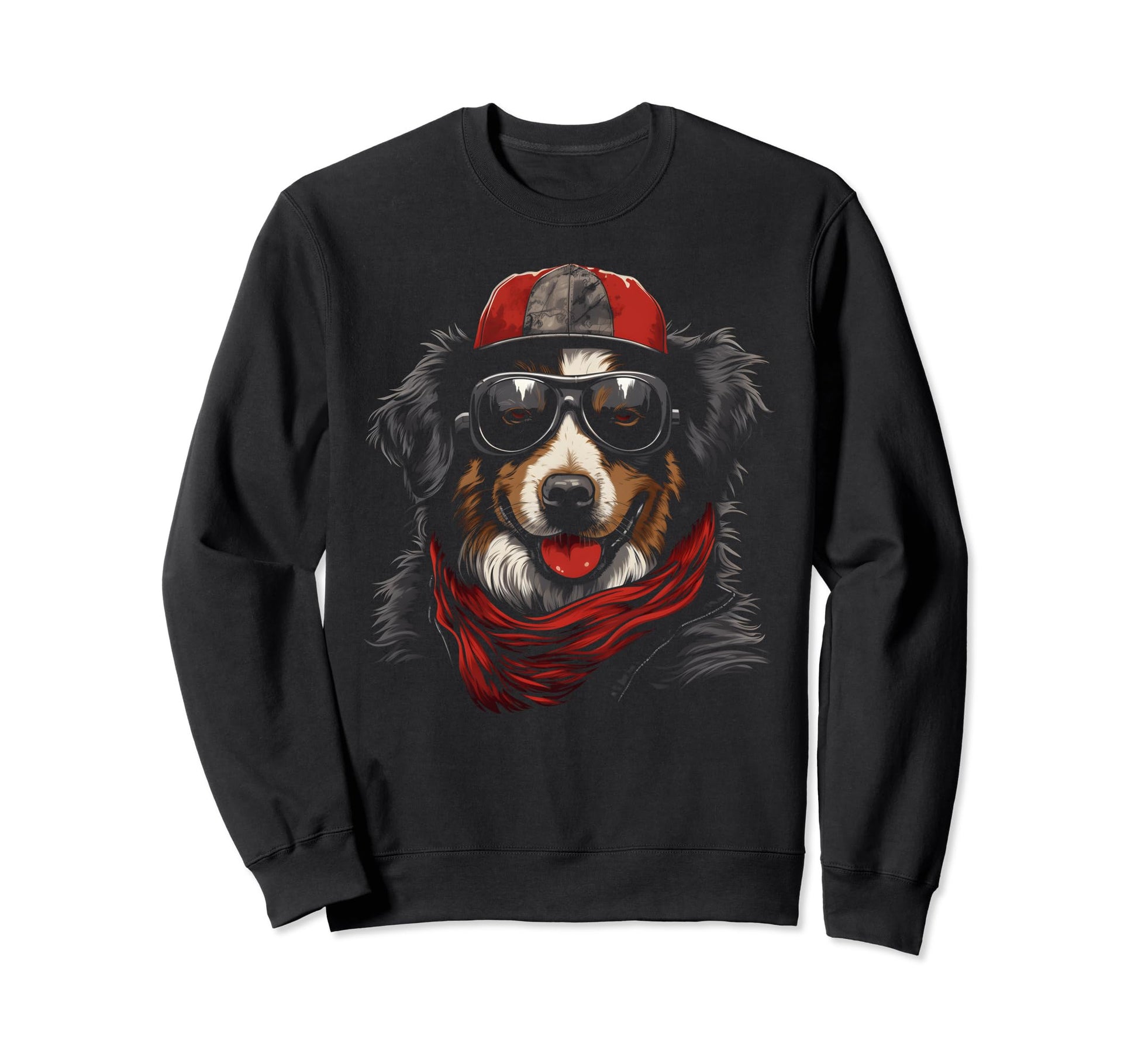 Motorcycle Dad Biker Dog Australian Sweatshirt - Streetwear Style Unisex - T-Shirt, Sweatshirt, Hoodie
