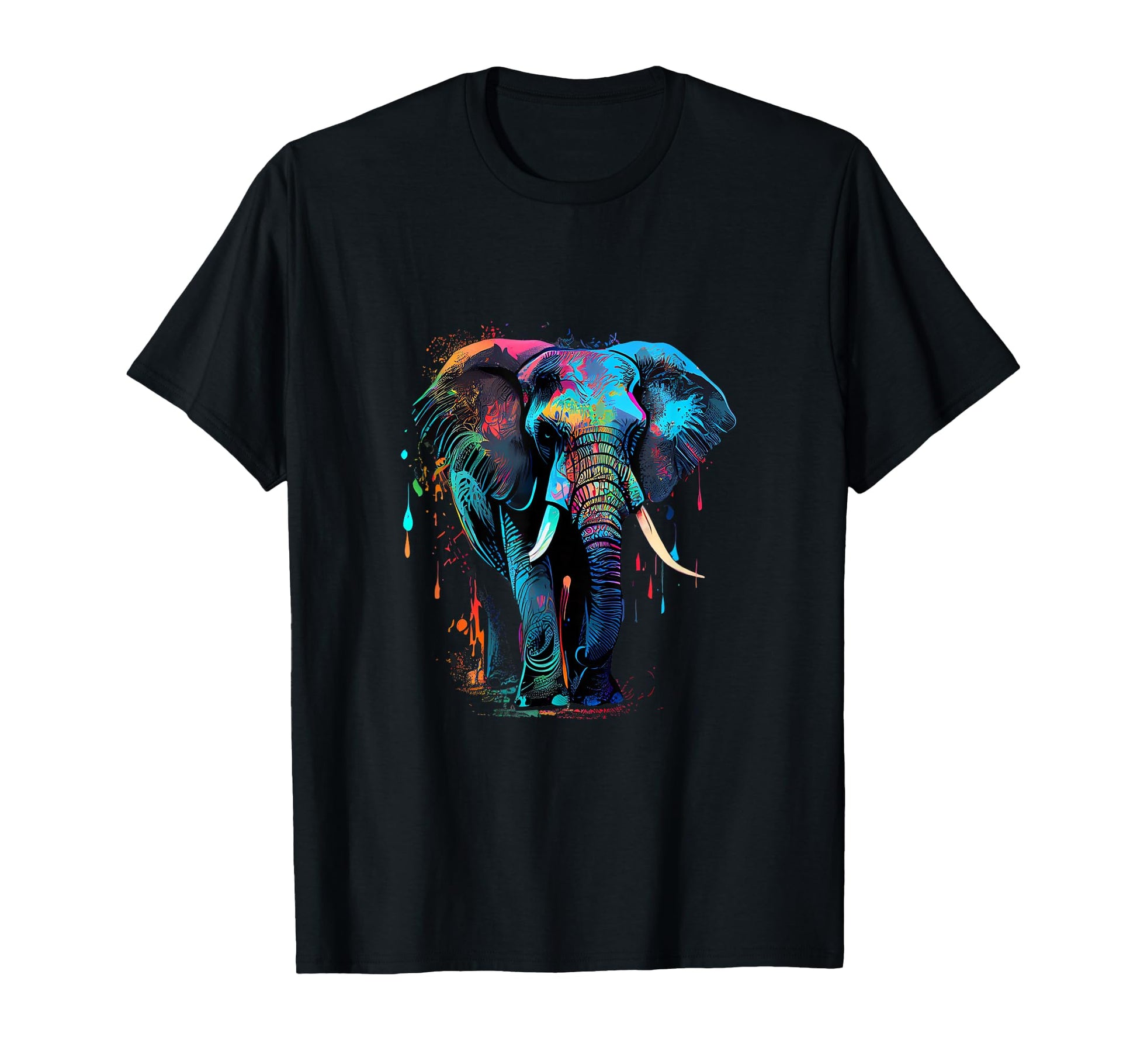 Elephant Face Colorful Pop Art T-Shirt - Aesthetic Graphic for Adults - T-Shirt, Sweatshirt, Hoodie