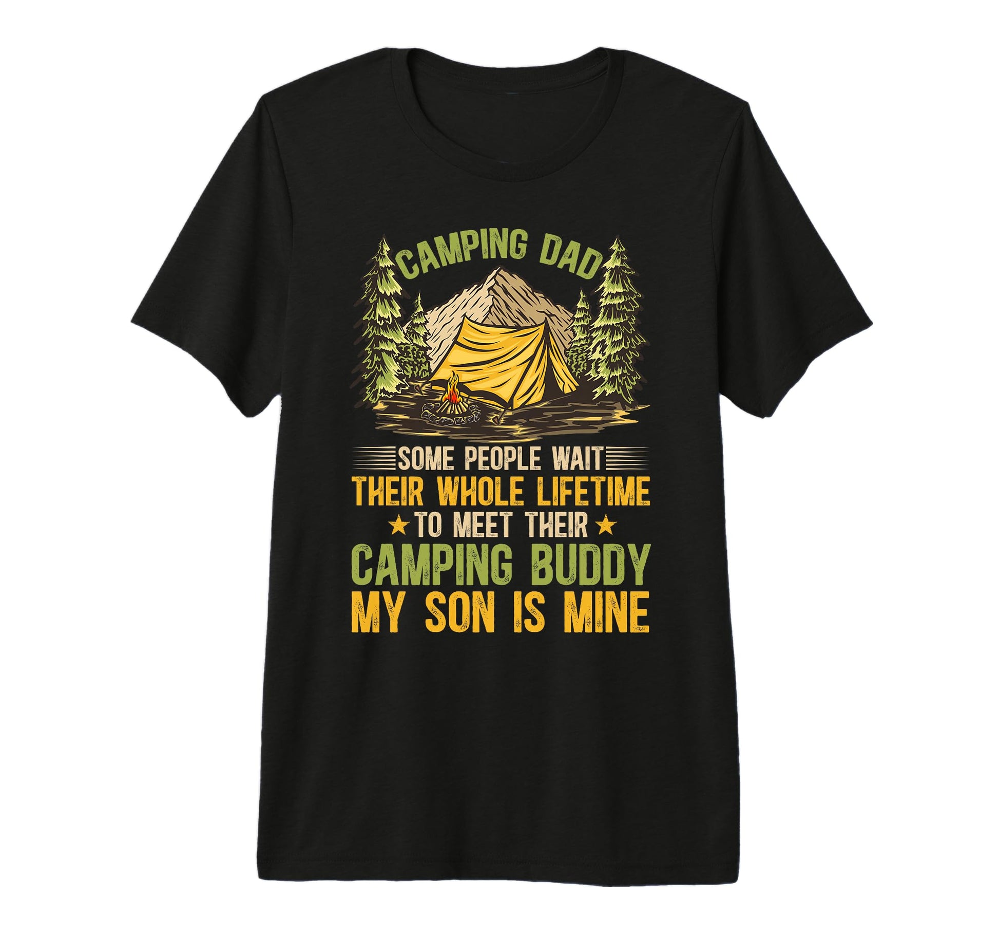 Mens Camping Dad Camping Buddies Dad And T-Shirt - Unique Graphic Unisex - T-Shirt, Sweatshirt, Hoodie
