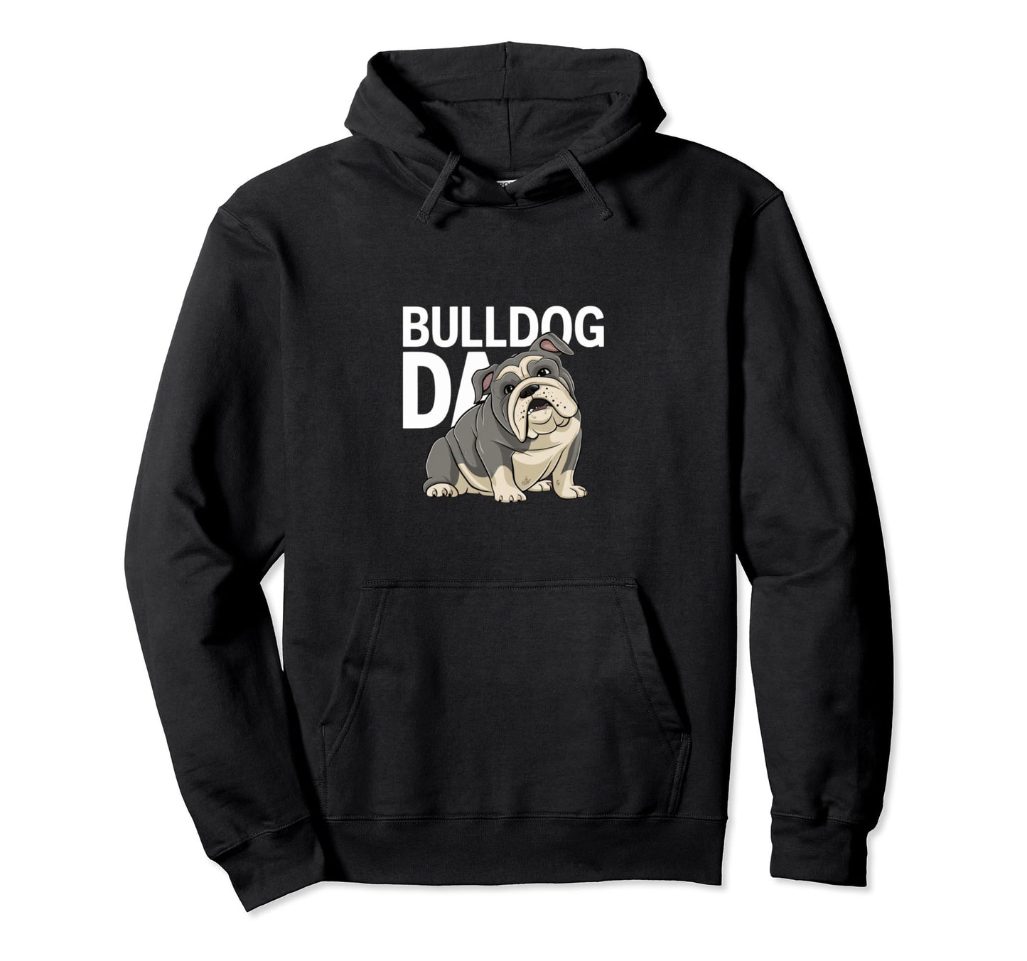 Bulldog Dad Funny English Bulldog Dog Hoodie - Minimalist Print Unisex - T-Shirt, Sweatshirt, Hoodie