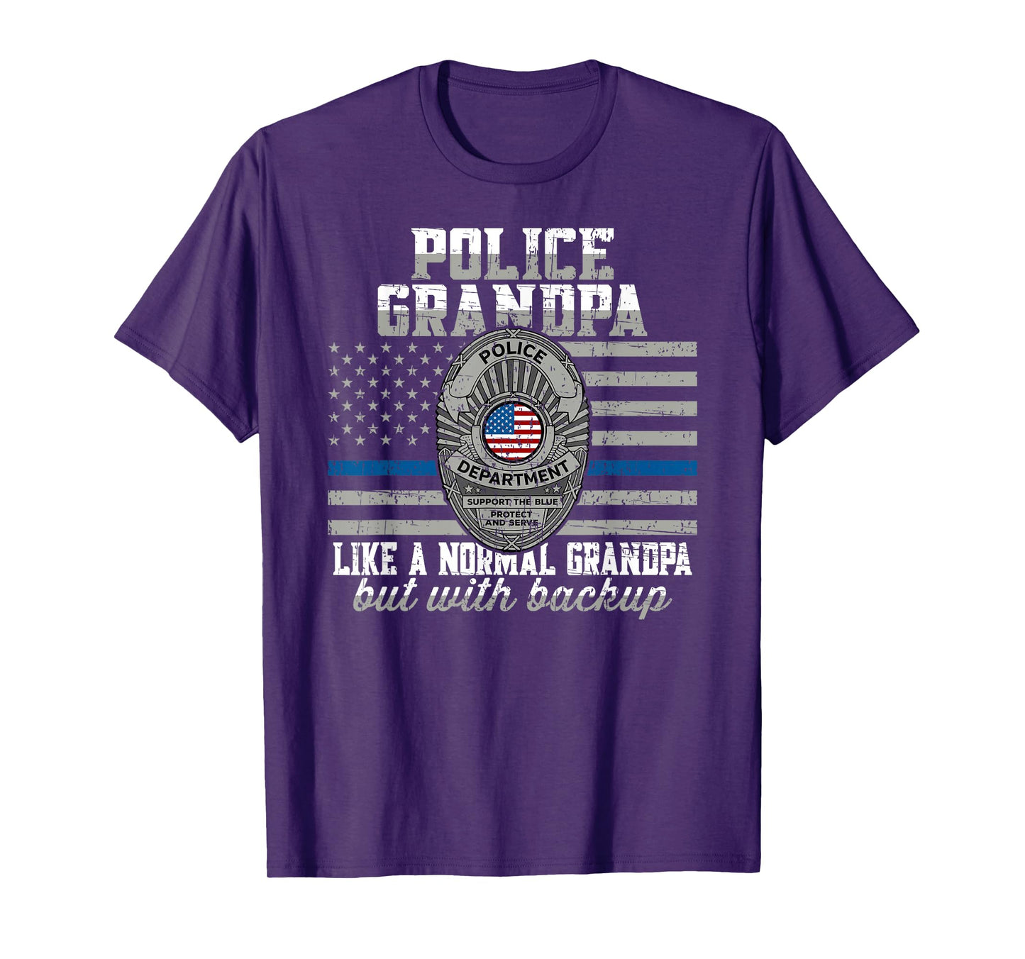 Police Grandpa Like Normal Grandpa But T-Shirt - Minimalist Print Unisex - T-Shirt, Sweatshirt, Hoodie