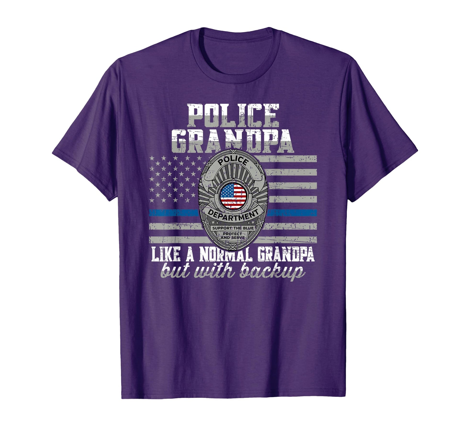 Police Grandpa Like Normal Grandpa But T-Shirt - Minimalist Print Unisex - T-Shirt, Sweatshirt, Hoodie