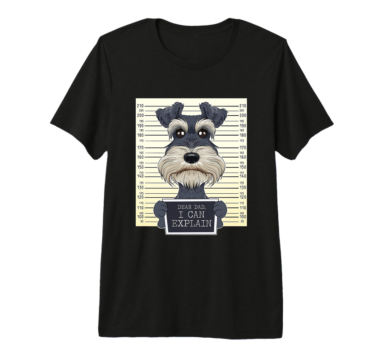 Funny Miniature Schnauzer Dad I T-Shirt - Custom Art Print for Adults - T-Shirt, Sweatshirt, Hoodie