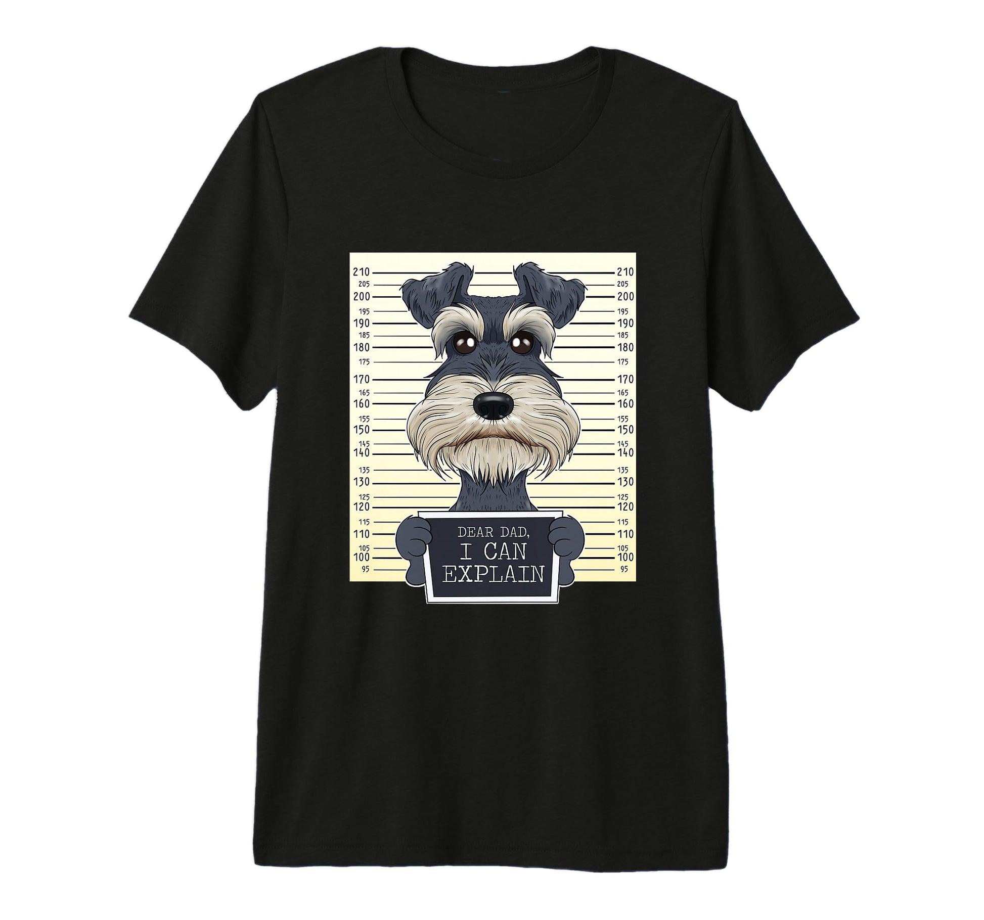 Funny Miniature Schnauzer Dad I T-Shirt - Custom Art Print for Adults - T-Shirt, Sweatshirt, Hoodie
