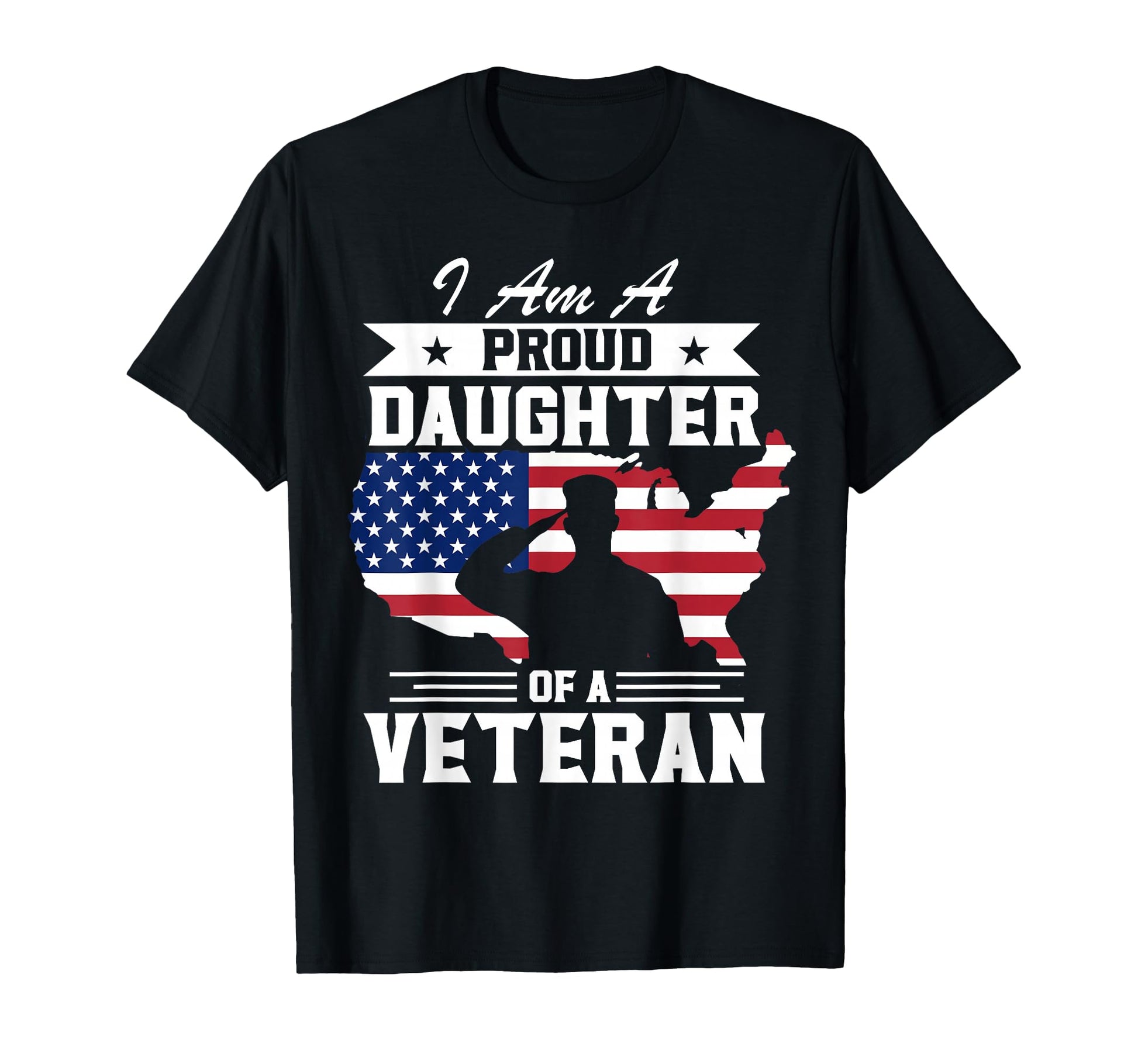 Im Proud Daughter Veteran Patriotic T-Shirt - Trendy Graphic Men Women - T-Shirt, Sweatshirt, Hoodie