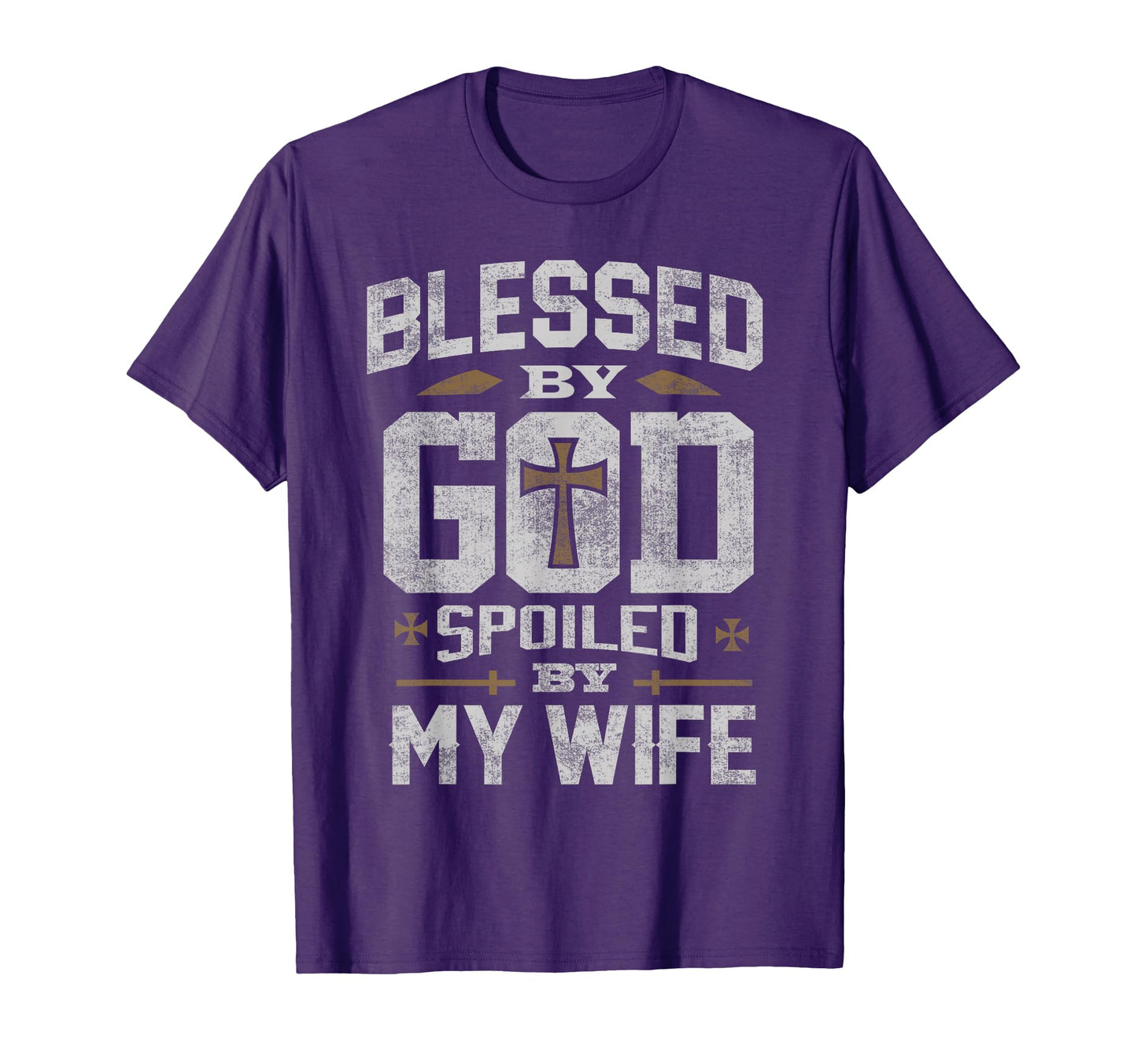 Blessed God Spoiled My Wife Funny T-Shirt - Aesthetic Graphic Men Women - T-Shirt, Sweatshirt, Hoodie