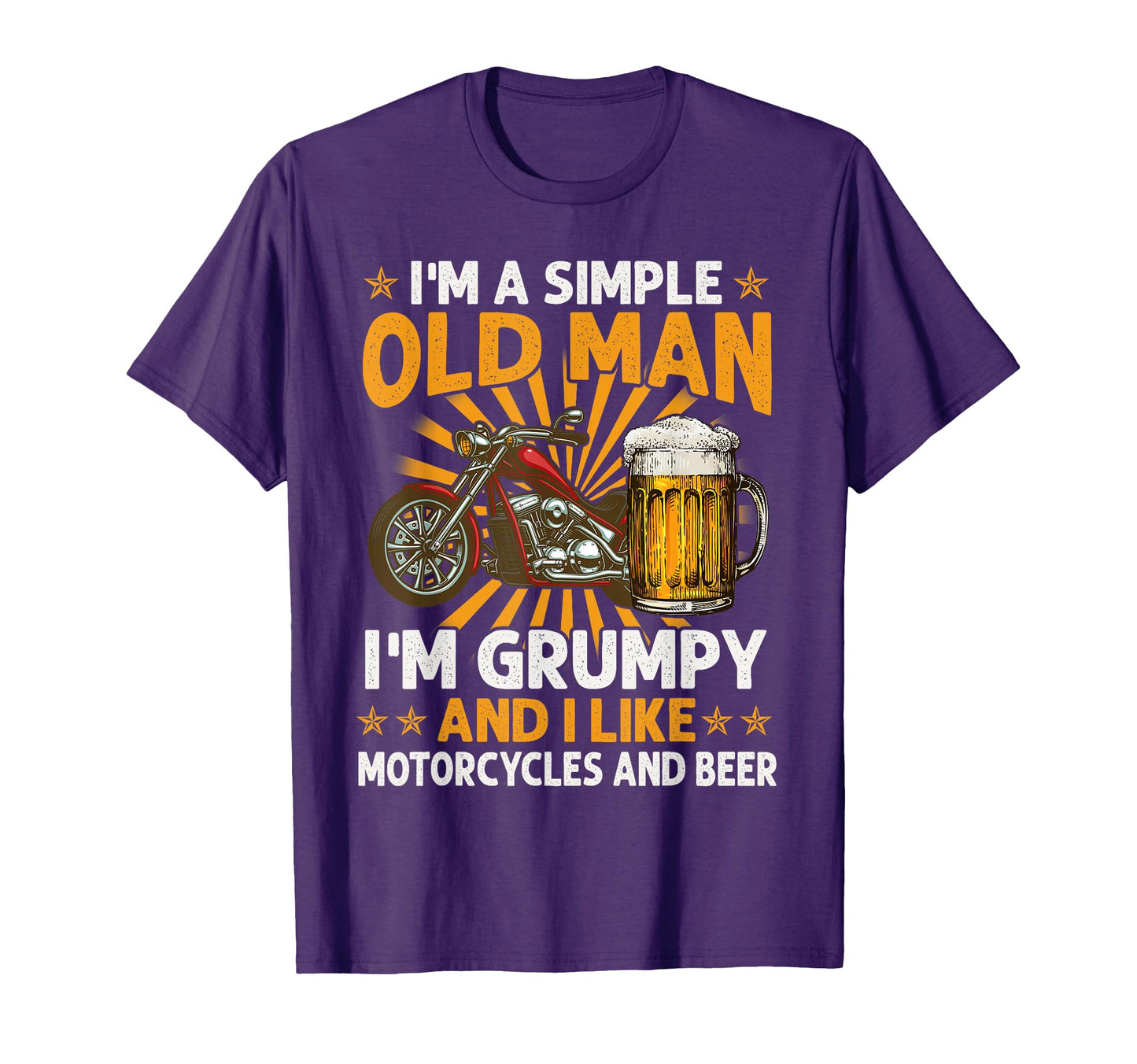 I Am Simple Old Im Grumpy I Like T-Shirt - Trendy Graphic Unisex - T-Shirt, Sweatshirt, Hoodie