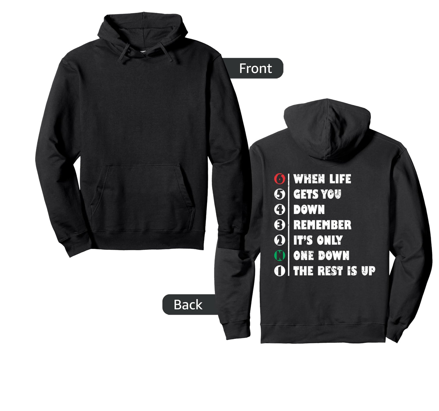 When Life Gets You Down Biker Hoodie - Minimalist Print Men Women - T-Shirt, Sweatshirt, Hoodie