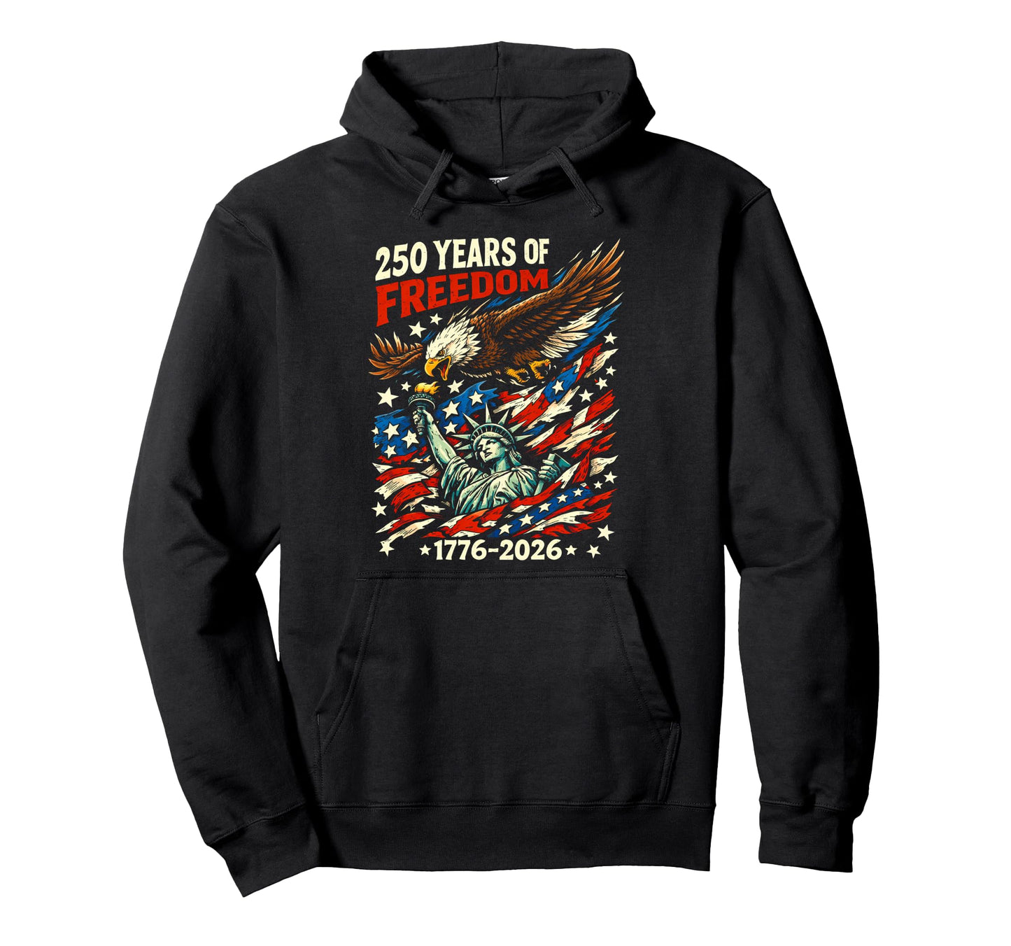 Patriotic Eagle Flag Liberty 1776 Hoodie - Streetwear Style for Adults - T-Shirt, Sweatshirt, Hoodie