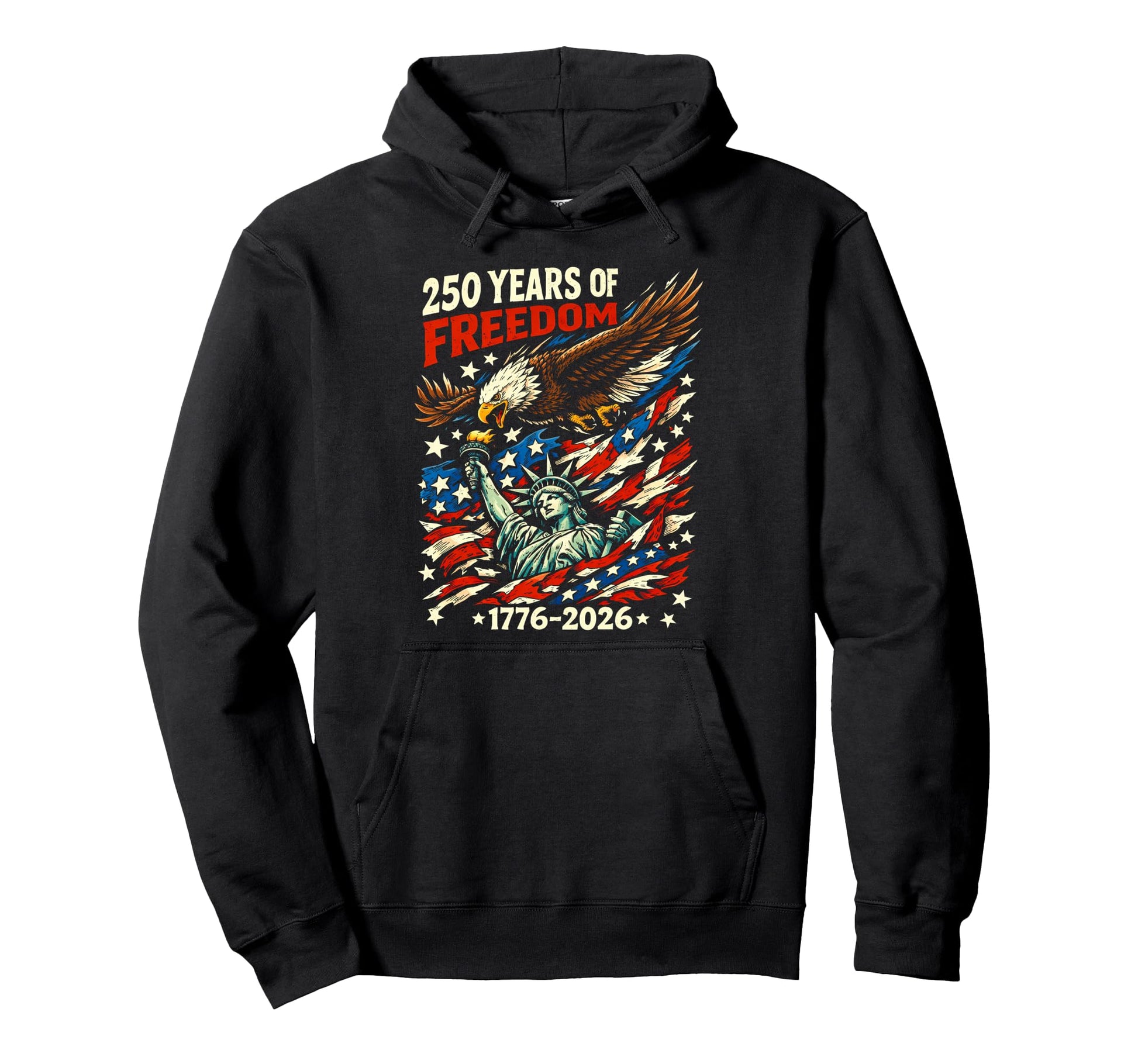 Patriotic Eagle Flag Liberty 1776 Hoodie - Streetwear Style for Adults - T-Shirt, Sweatshirt, Hoodie