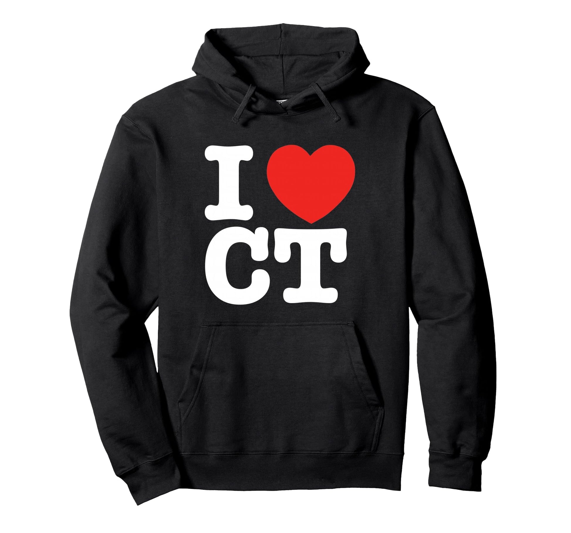 I Heart Connecticut Ct Love Hoodie - Fun Novelty Design for Adults - T-Shirt, Sweatshirt, Hoodie