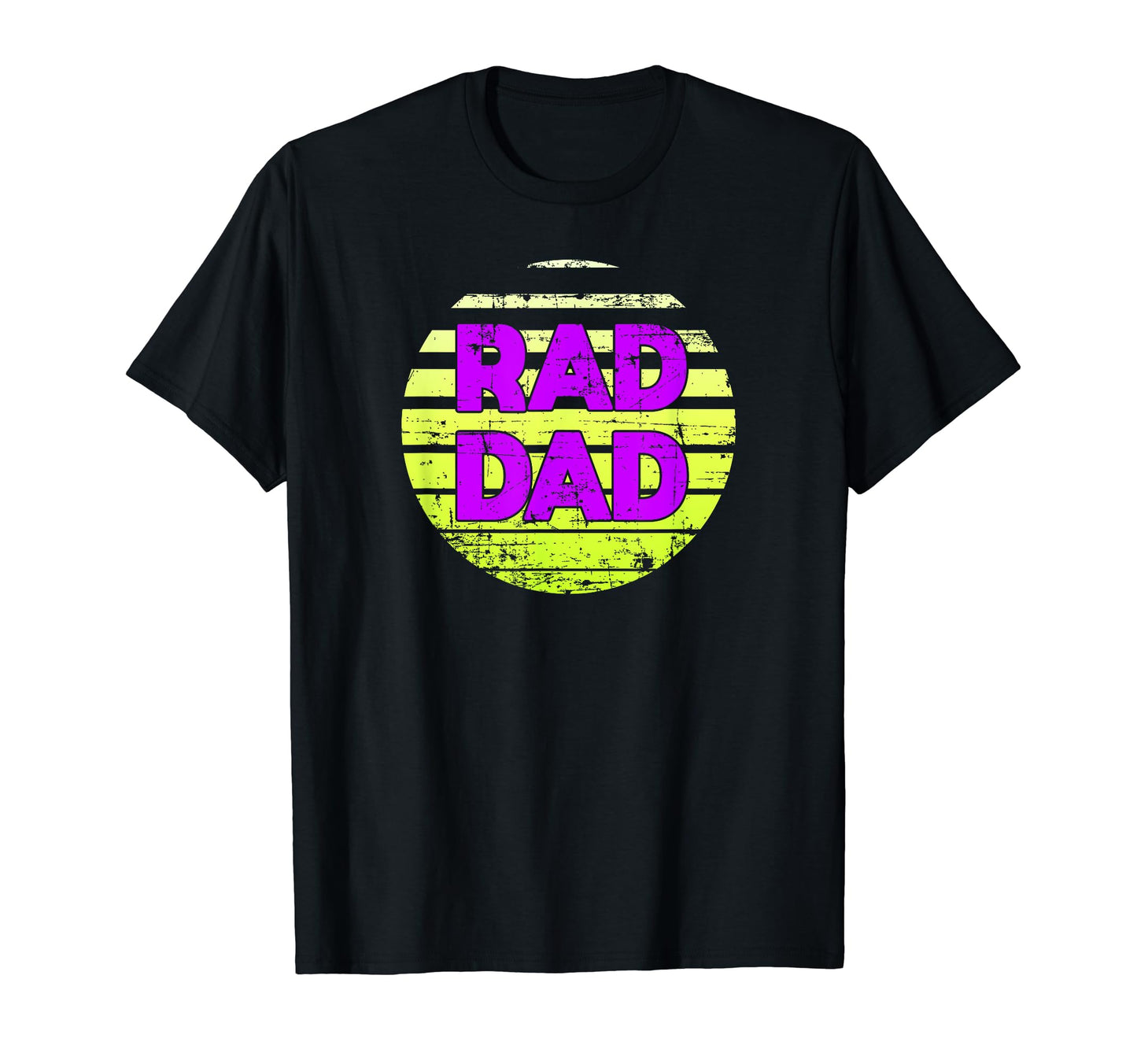 Rad Dad Yellow Retrowave Rad Dad Gift T-Shirt - Novelty Apparel for Adults - T-Shirt, Sweatshirt, Hoodie