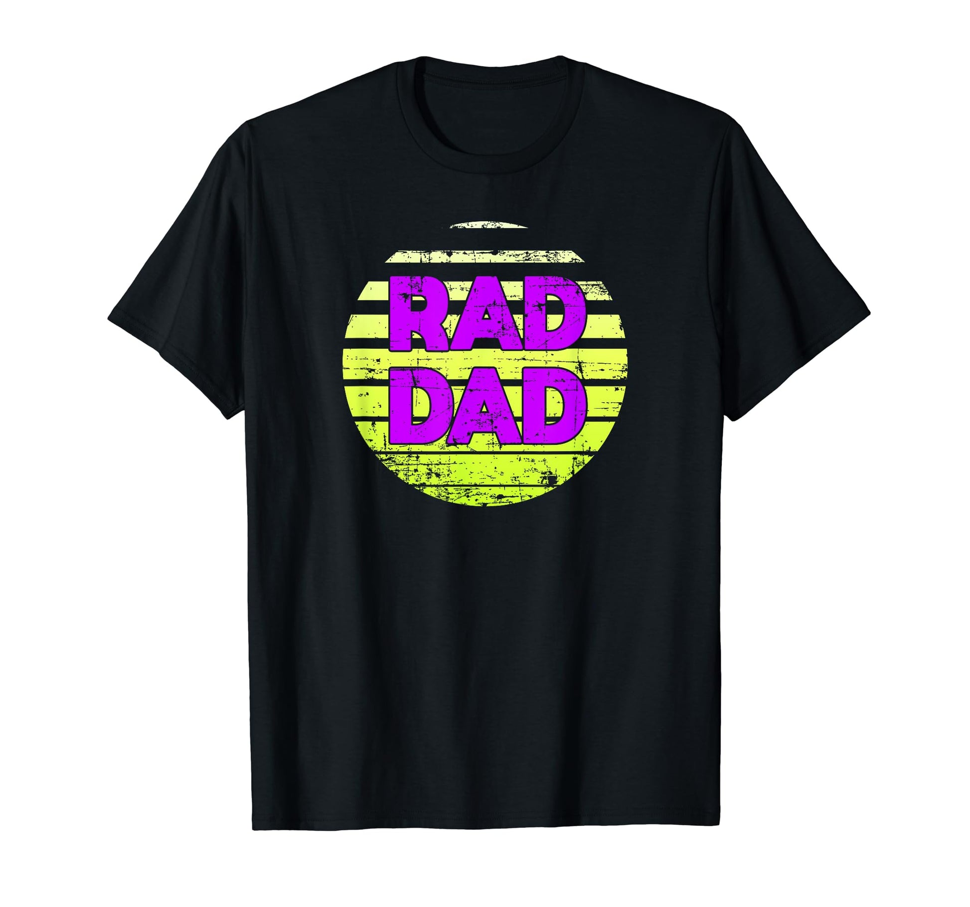 Rad Dad Yellow Retrowave Rad Dad Gift T-Shirt - Novelty Apparel for Adults - T-Shirt, Sweatshirt, Hoodie