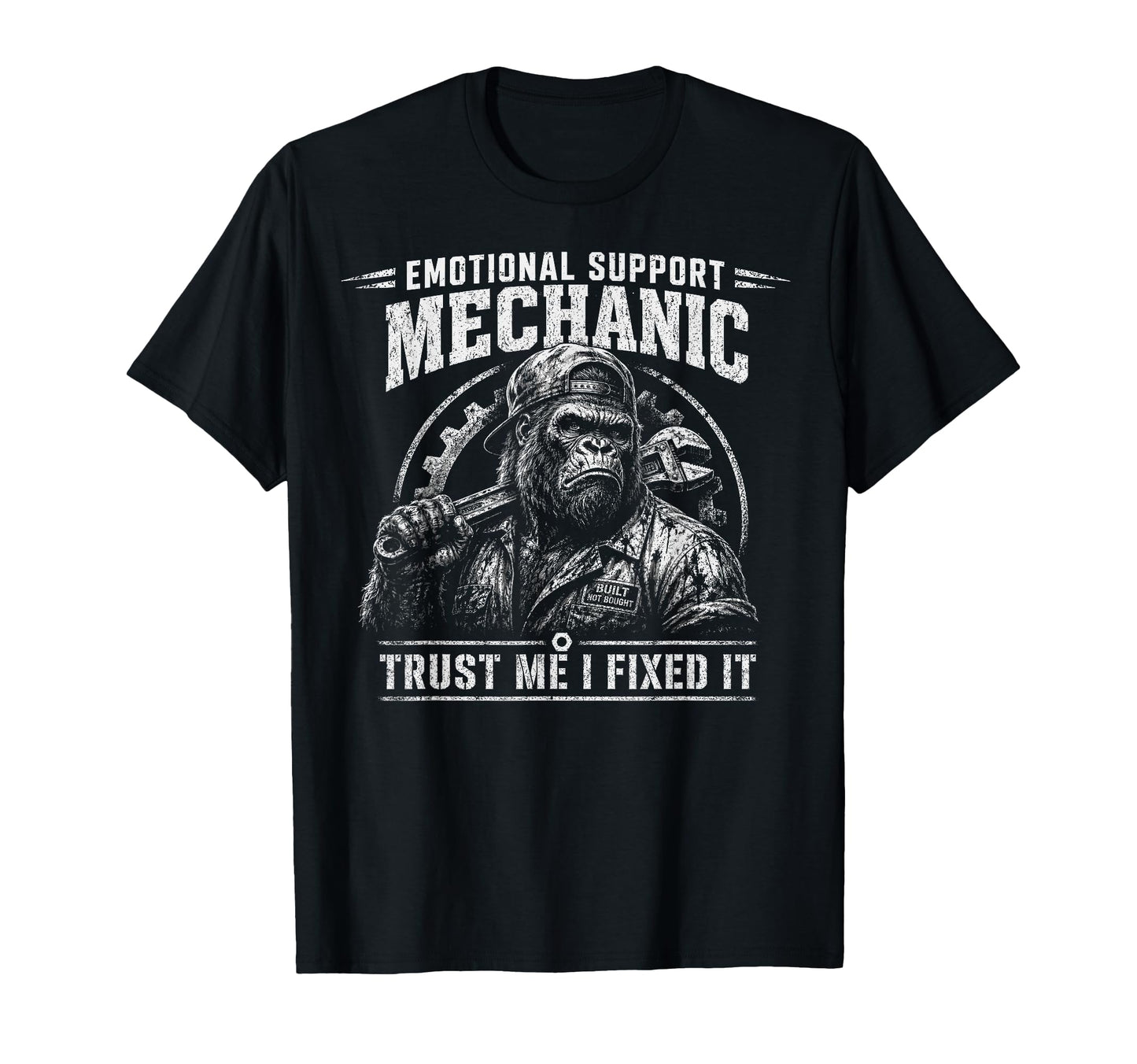 Emotional Support Mechanic Dad Gorilla T-Shirt - Graphic Print Men Women - T-Shirt, Sweatshirt, Hoodie