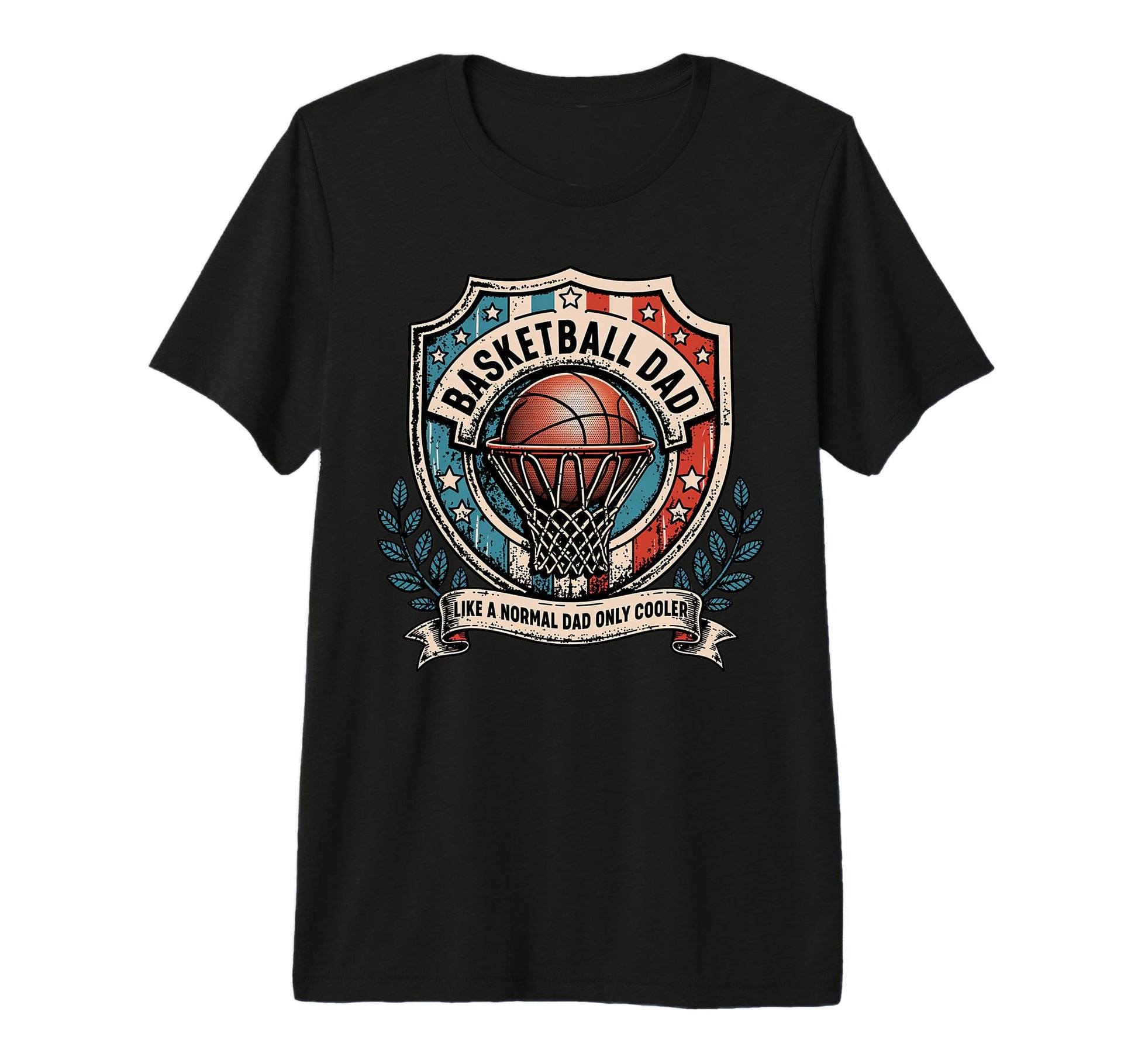 Fathers Day Basketball Dad Tri Blend T-Shirt - Novelty Apparel for Adults - T-Shirt, Sweatshirt, Hoodie