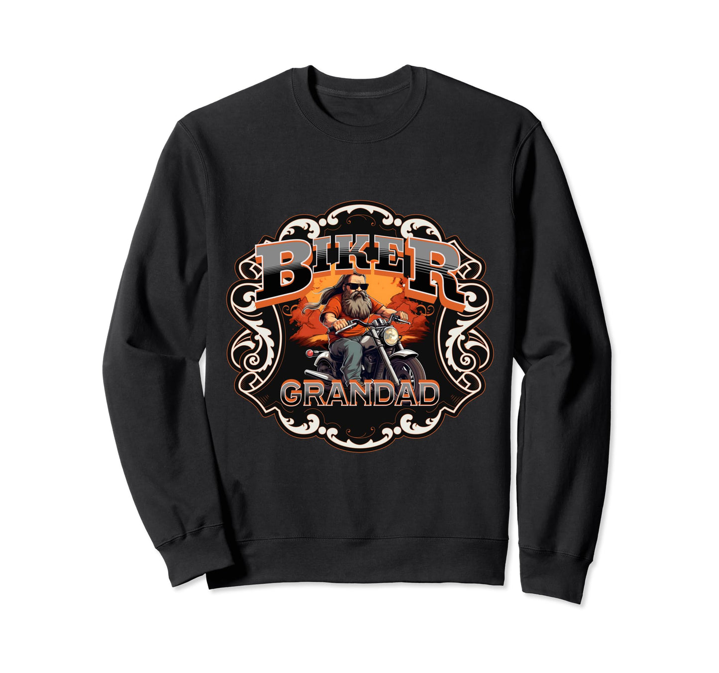 Mens Motorbike Biker Grandpa Sweatshirt - Streetwear Style Men Women - T-Shirt, Sweatshirt, Hoodie