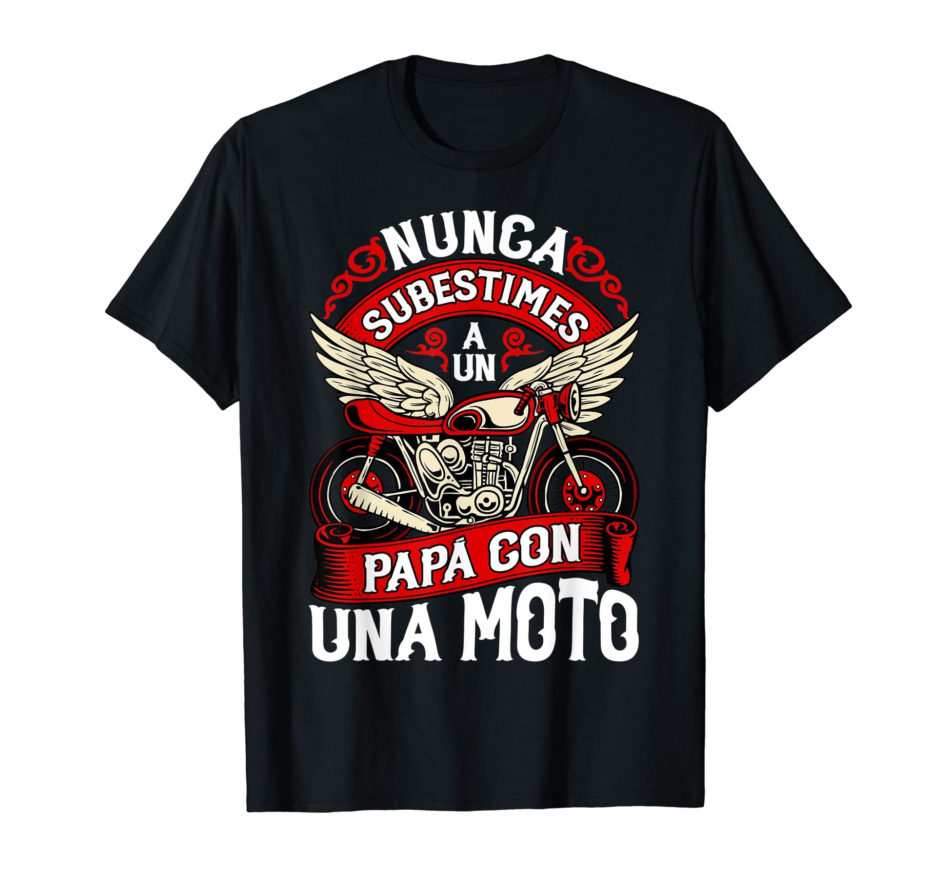 Never Underestimate Dad Motorcycle T-Shirt - Unique Graphic Men Women - T-Shirt, Sweatshirt, Hoodie