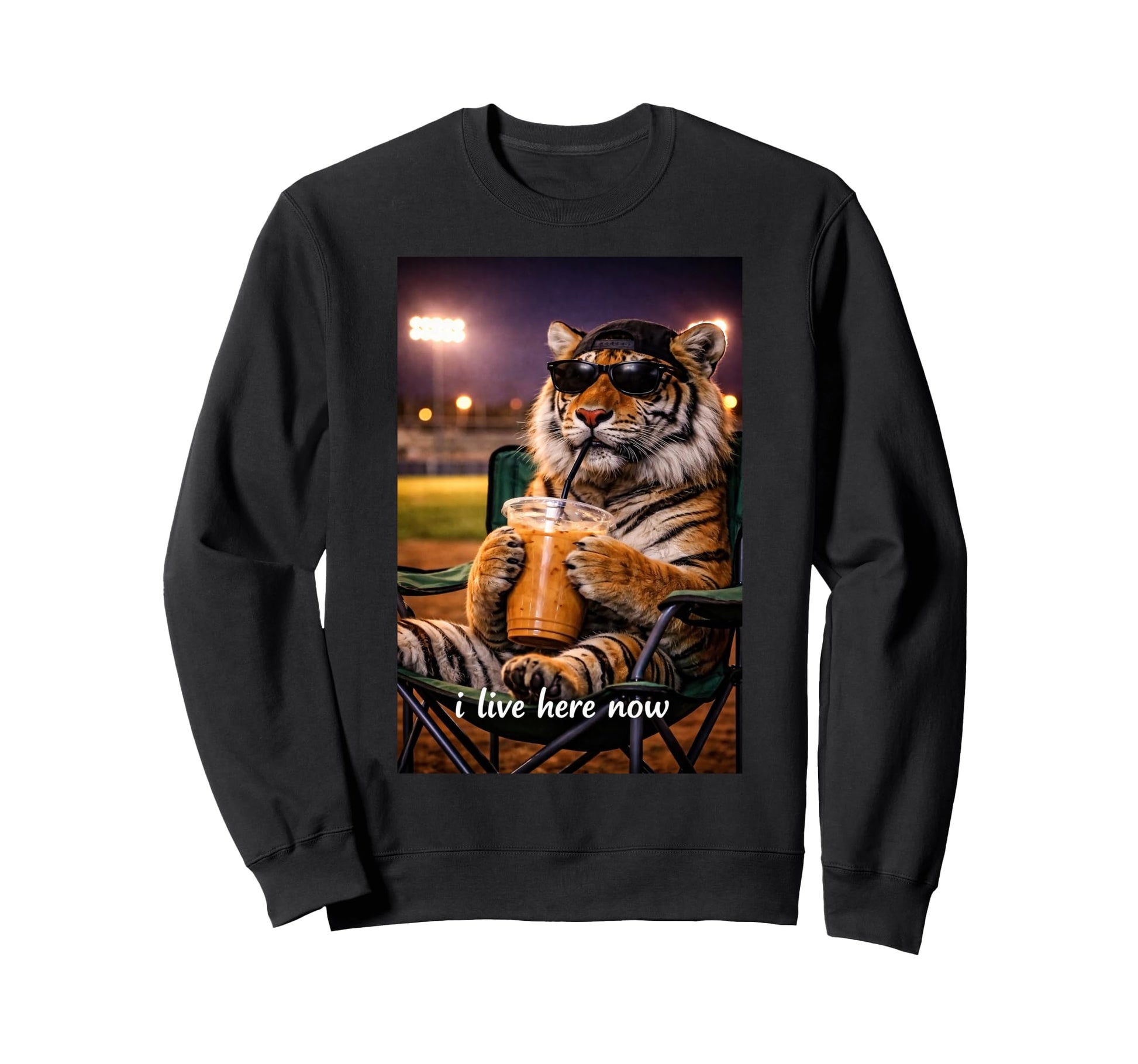 Funny Tiger Ballfield Baseball Field Sweatshirt - Custom Art Print Unisex - T-Shirt, Sweatshirt, Hoodie