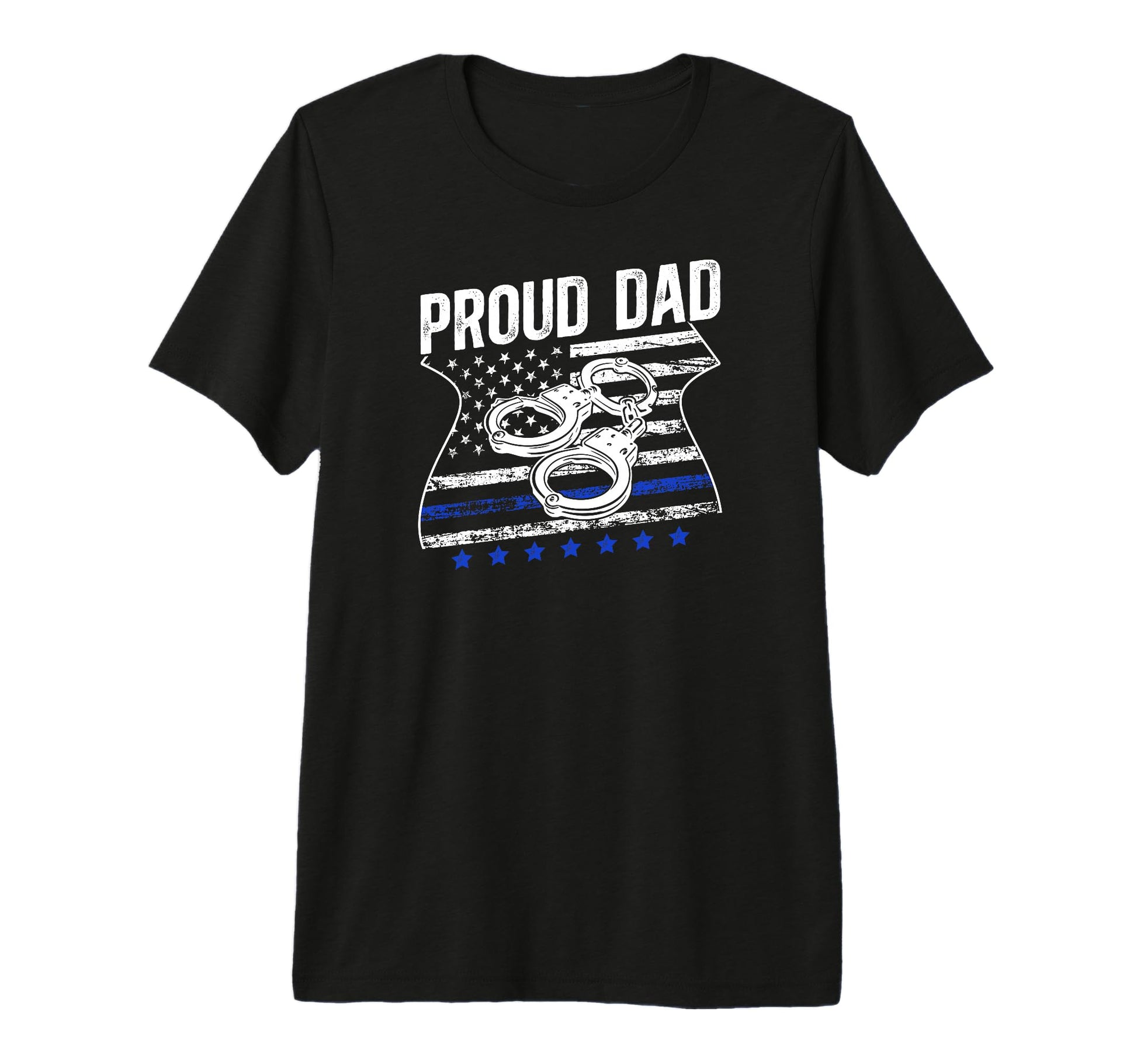 Mens Proud Dad Police Officer Dad T-Shirt - Novelty Apparel for Adults - T-Shirt, Sweatshirt, Hoodie