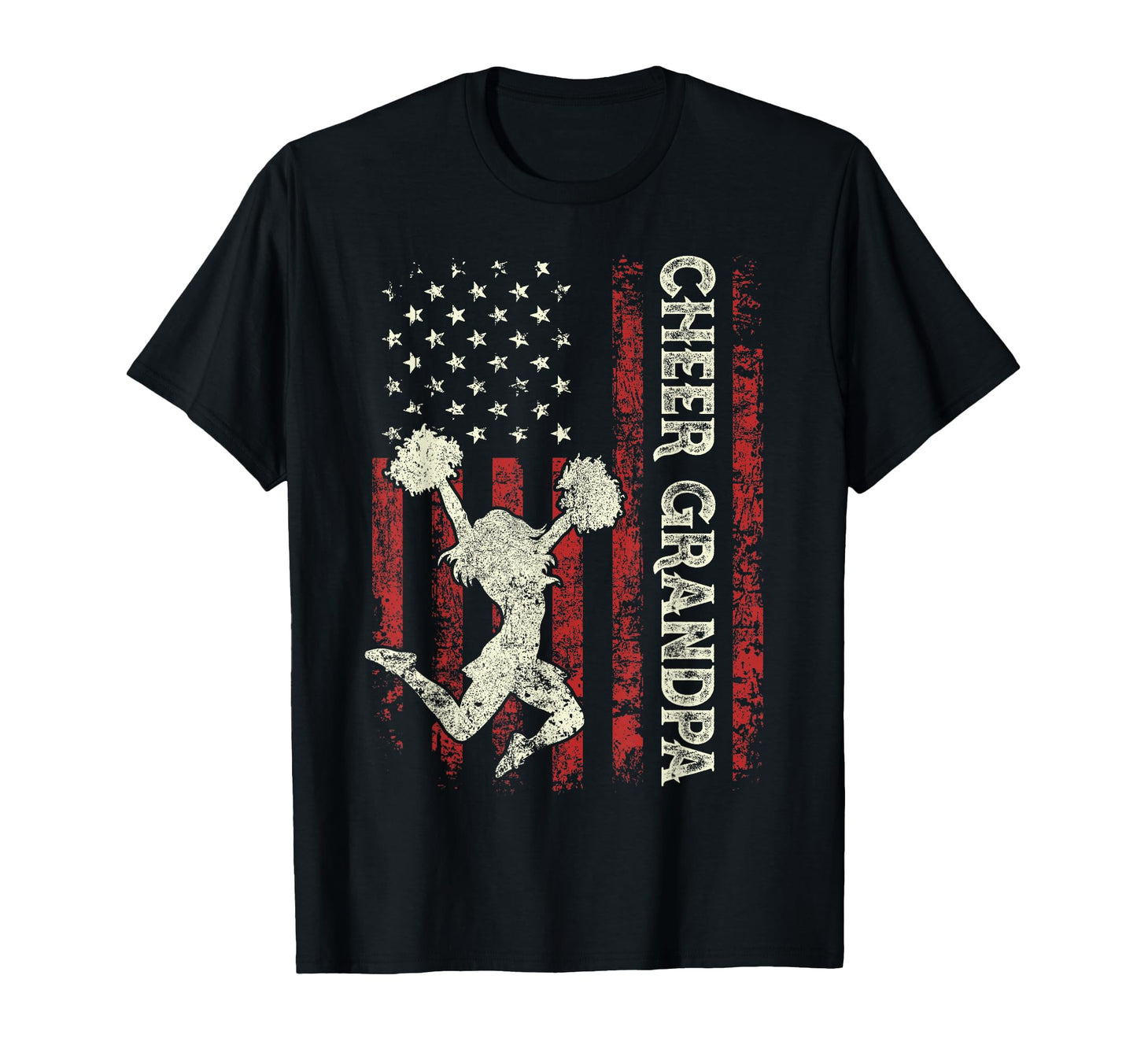 Cheer Grandpa Us Flag Dad Patriotic T-Shirt - Custom Art Print Unisex - T-Shirt, Sweatshirt, Hoodie