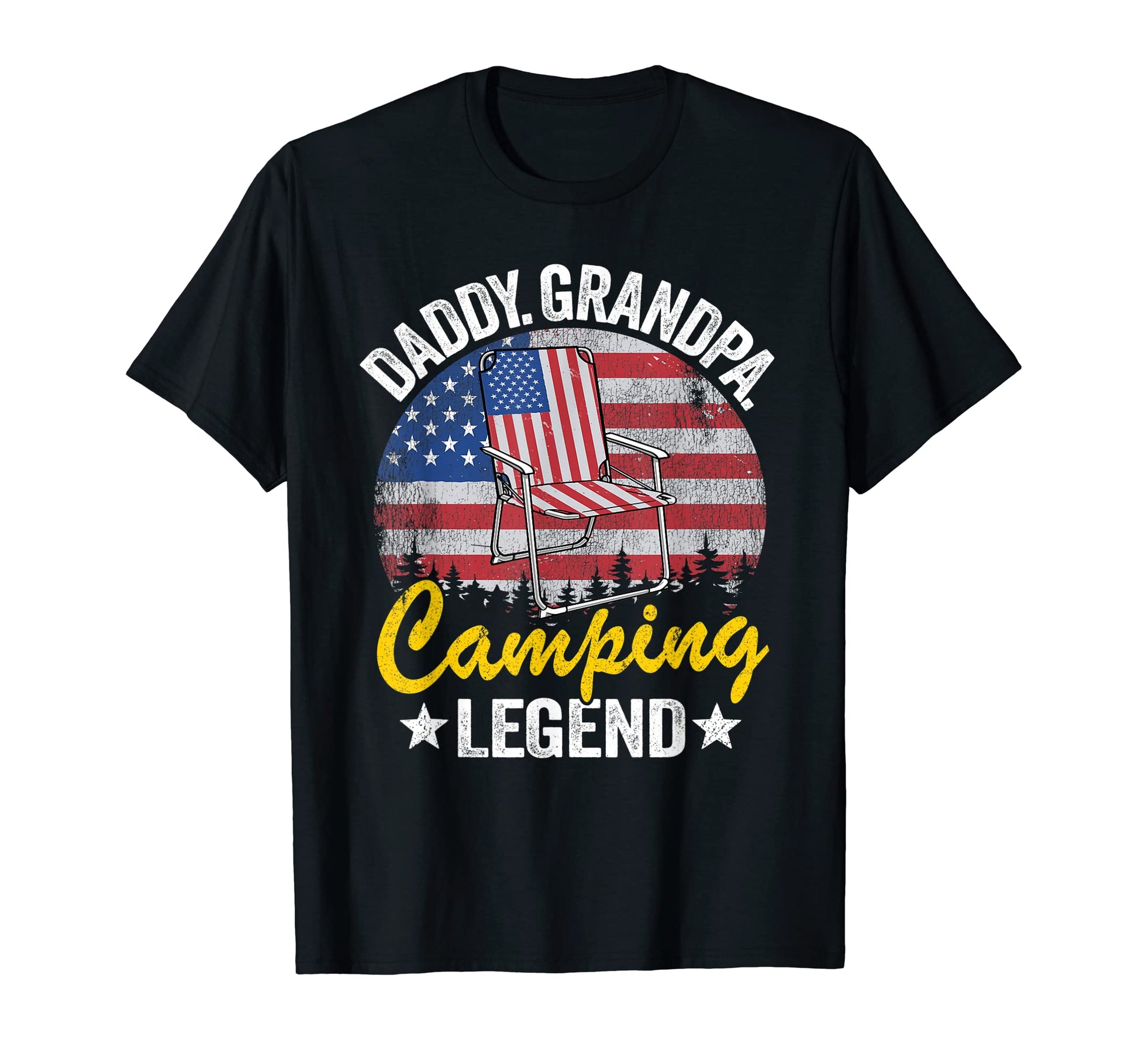 Mens Daddy Grandpa Camping Legend T-Shirt - Fun Novelty Design for Adults - T-Shirt, Sweatshirt, Hoodie