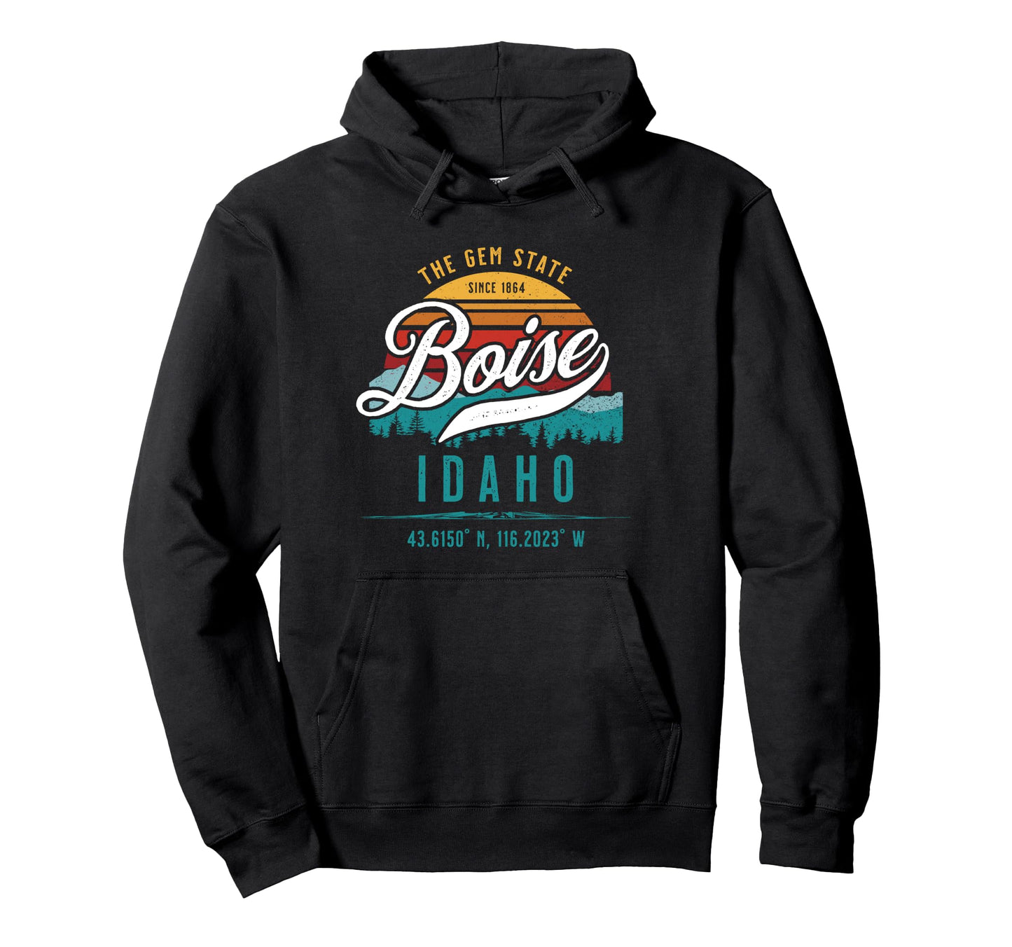 Boise Idaho Id Usa Sunset Novelty Souvenir Hoodie - Unique Graphic Unisex - T-Shirt, Sweatshirt, Hoodie