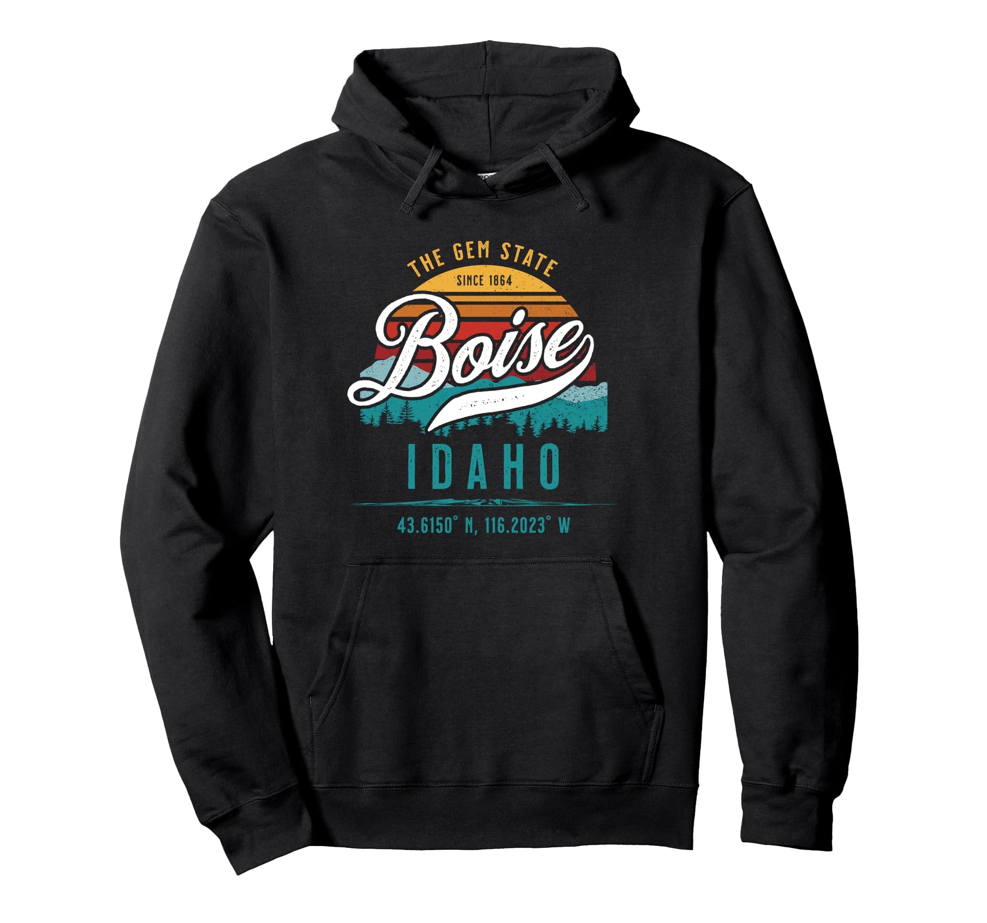 Boise Idaho Id Usa Sunset Novelty Souvenir Hoodie - Unique Graphic Unisex - T-Shirt, Sweatshirt, Hoodie