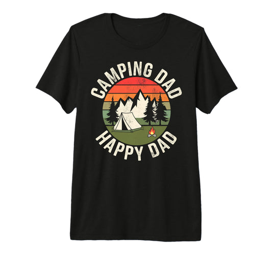 Camping Dad Tent Adventure Campfire Tri T-Shirt - Graphic Print for Adults - T-Shirt, Sweatshirt, Hoodie