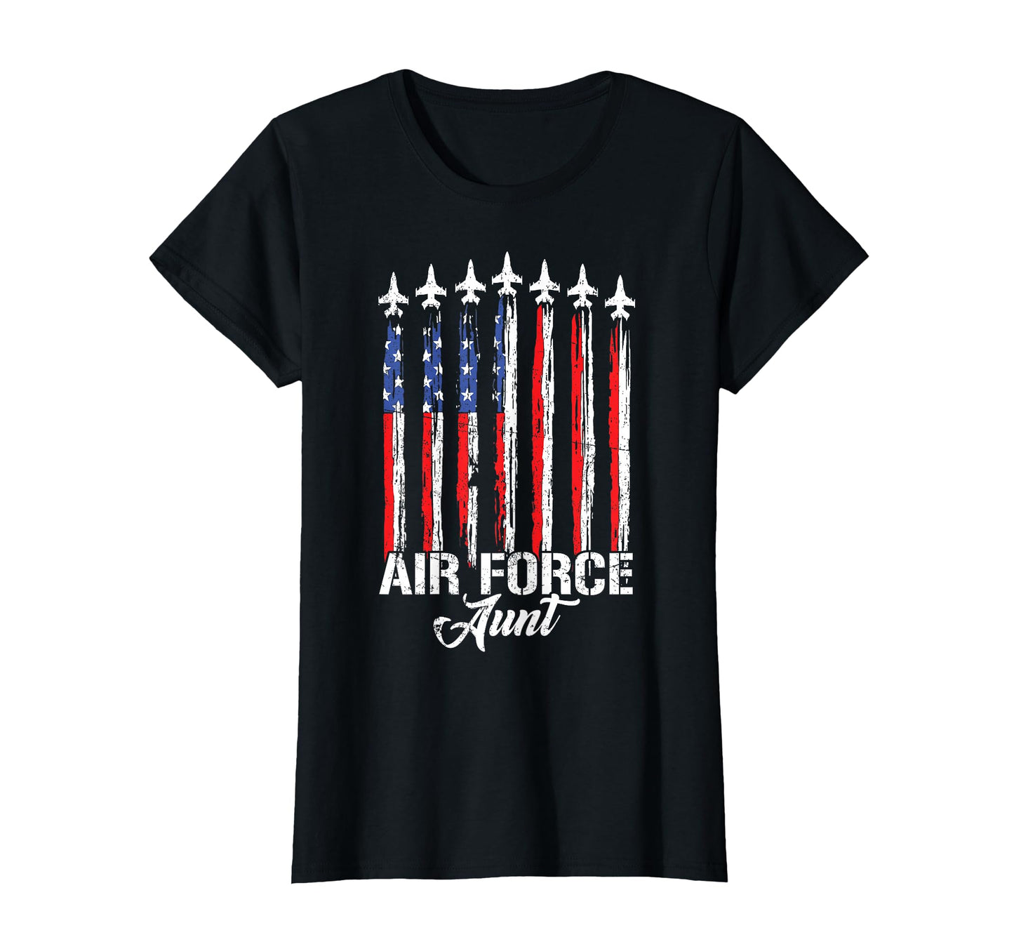 Proud Air Force Aunt Flag Usa T-Shirt - Fun Novelty Design Men Women - T-Shirt, Sweatshirt, Hoodie
