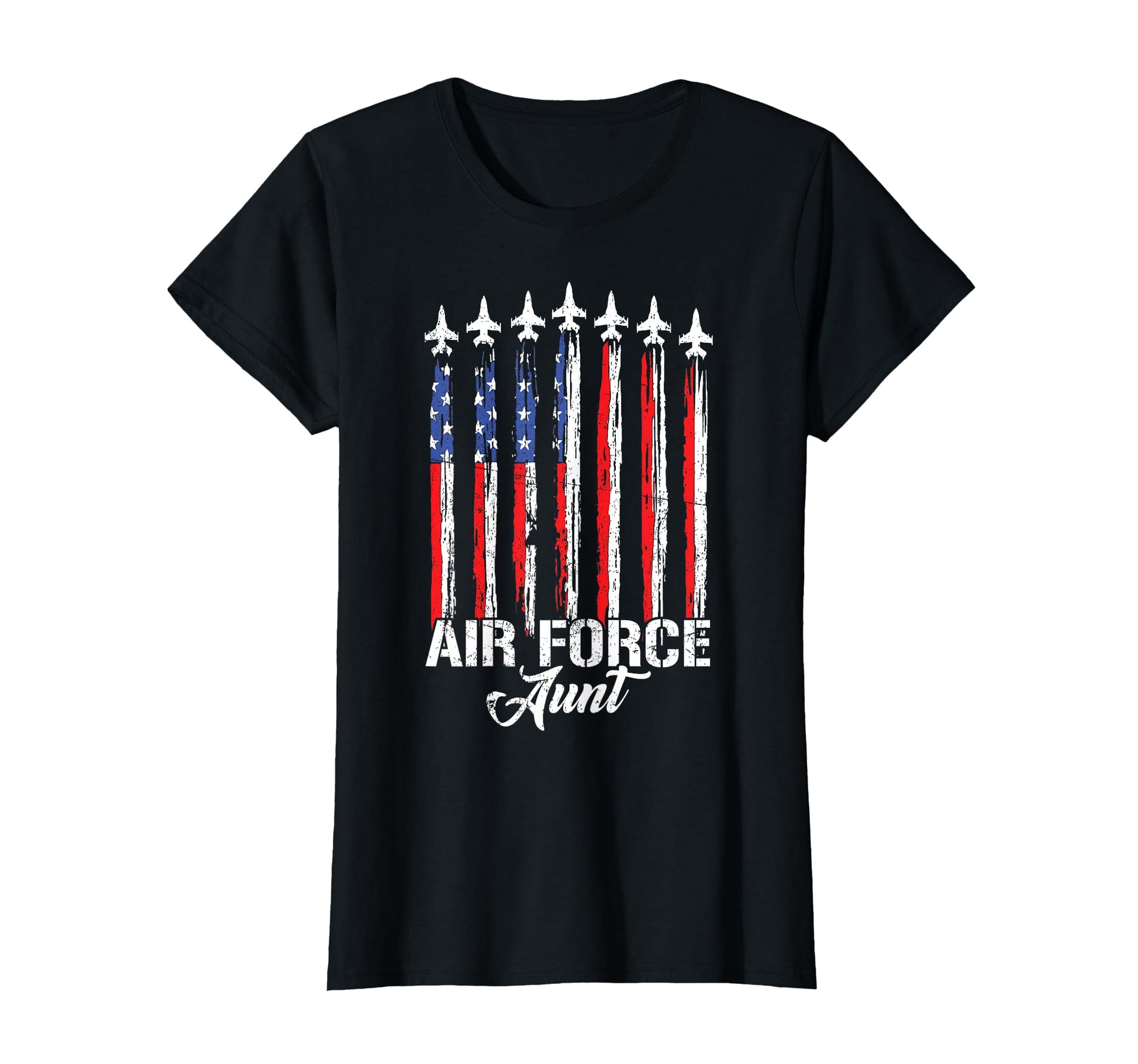 Proud Air Force Aunt Flag Usa T-Shirt - Fun Novelty Design Men Women - T-Shirt, Sweatshirt, Hoodie