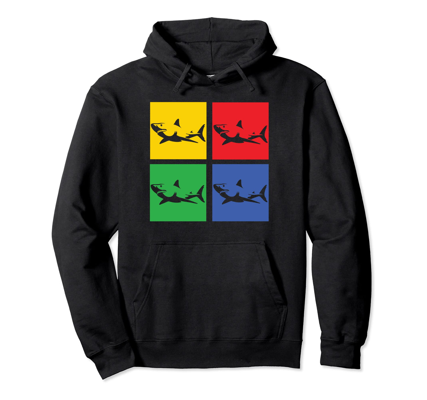 Shark Pop Art Shark Animal Lover Hoodie - Aesthetic Graphic Unisex - T-Shirt, Sweatshirt, Hoodie