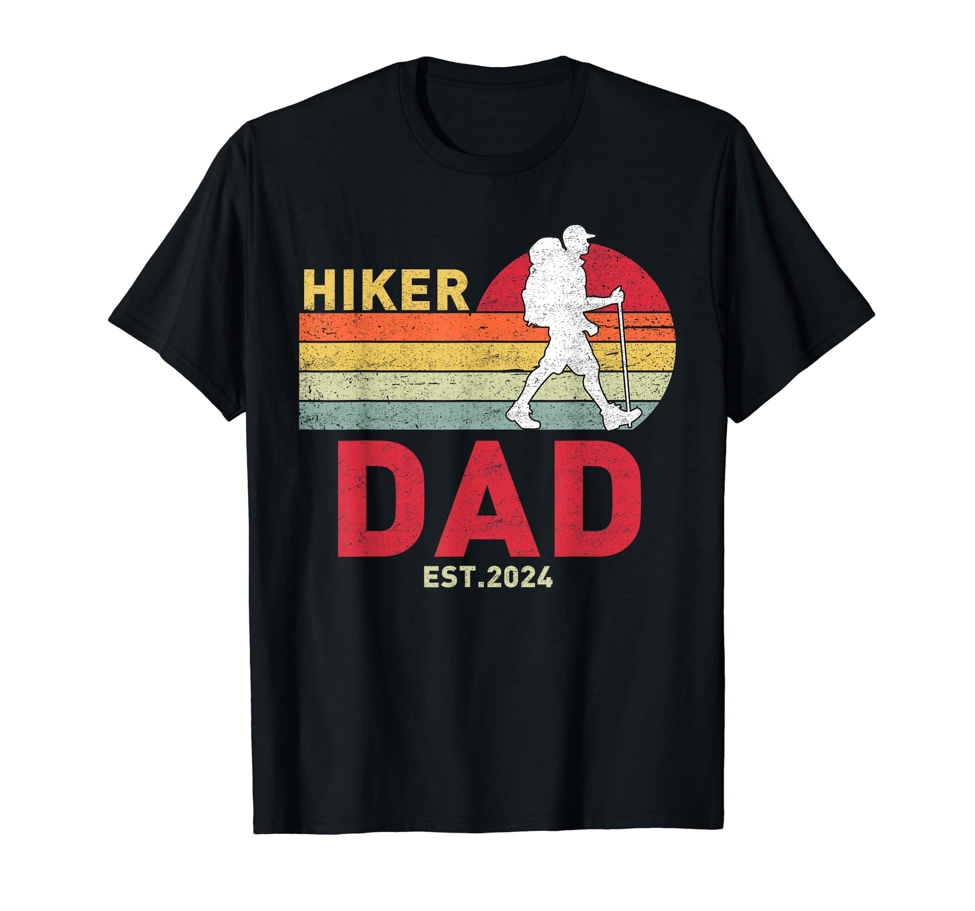 Hiker Dad Est 2024 Backpacking Dad T-Shirt - Aesthetic Graphic for Adults - T-Shirt, Sweatshirt, Hoodie