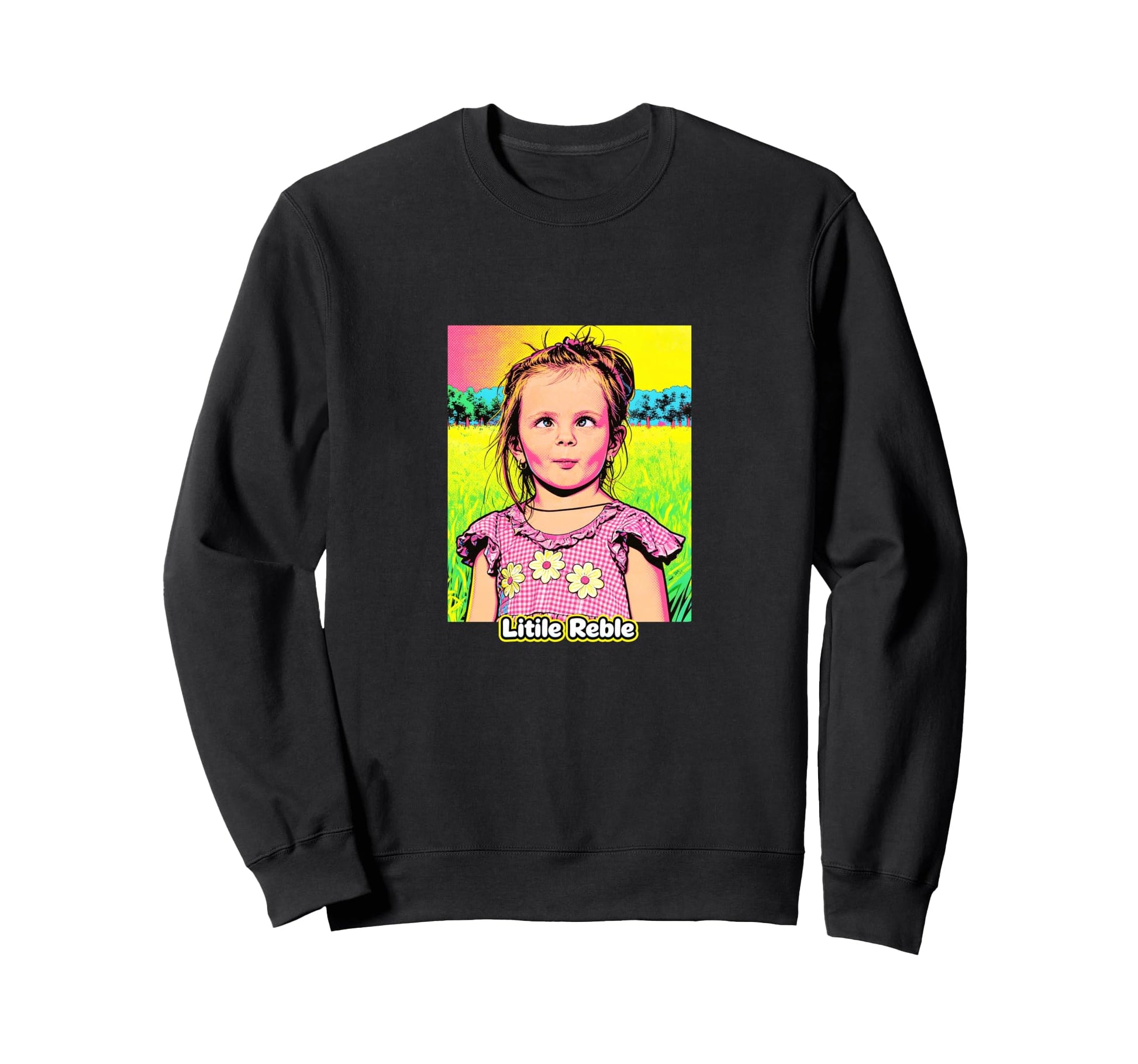 Pop Art Comic Portrait Little Rebel Sweatshirt - Fun Novelty Design Unisex - T-Shirt, Sweatshirt, Hoodie
