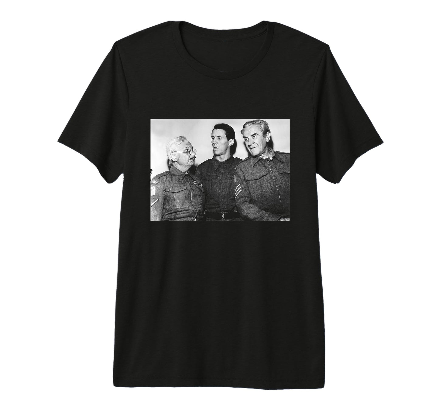 Dads Army John Le Mesurier Clive Dunn T-Shirt - Trendy Graphic Unisex - T-Shirt, Sweatshirt, Hoodie