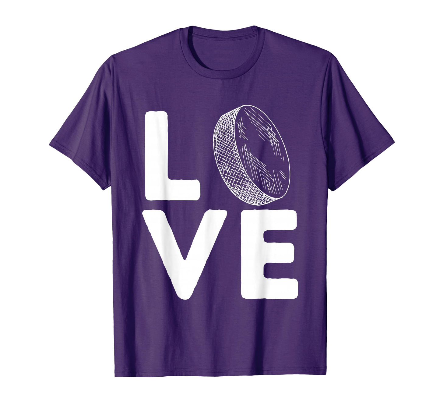 Love Hockey Funny Ice Hockey Player Gift T-Shirt - Minimalist Print Unisex - T-Shirt, Sweatshirt, Hoodie