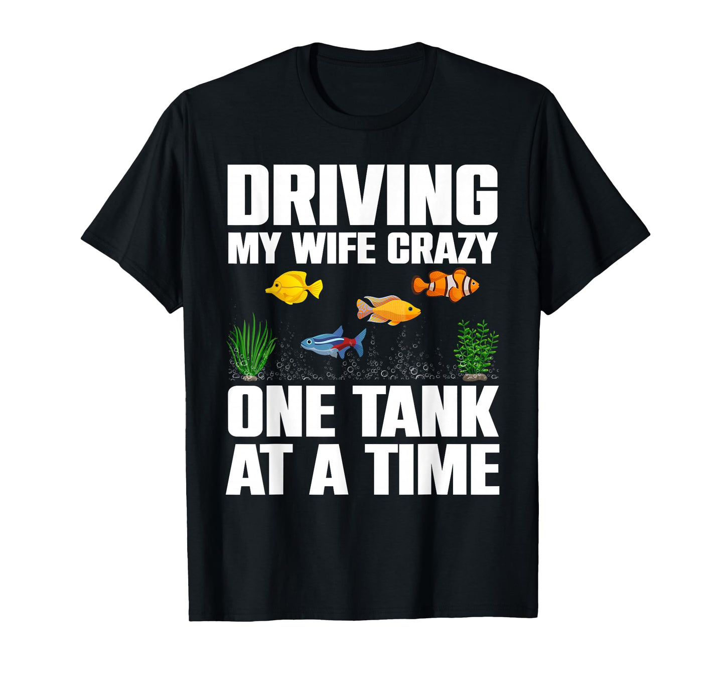 Aquarium Art Husband Fishbowl Fish T-Shirt - Custom Art Print for Adults - T-Shirt, Sweatshirt, Hoodie