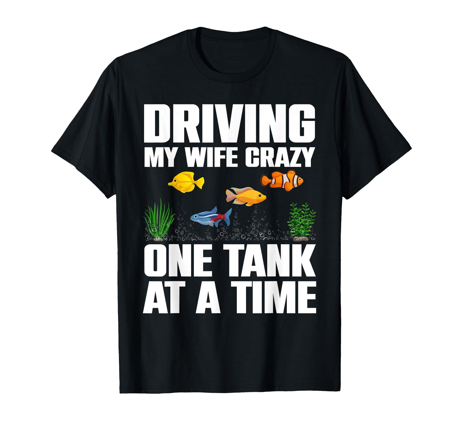 Aquarium Art Husband Fishbowl Fish T-Shirt - Custom Art Print for Adults - T-Shirt, Sweatshirt, Hoodie