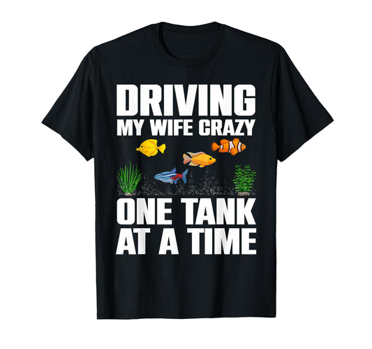 Aquarium Art Husband Fishbowl Fish T-Shirt - Custom Art Print for Adults - T-Shirt, Sweatshirt, Hoodie