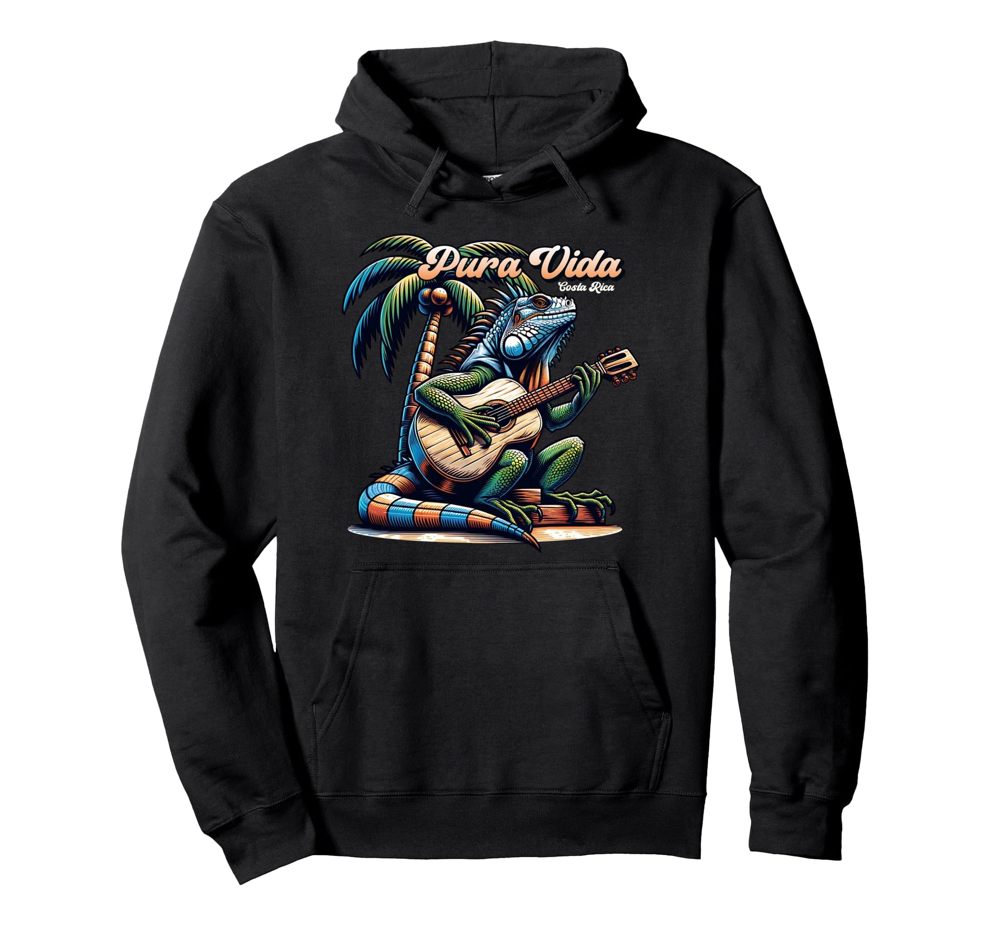 Pura Vida Costa Rica Iguana Iguana Hoodie - Streetwear Style Unisex - T-Shirt, Sweatshirt, Hoodie