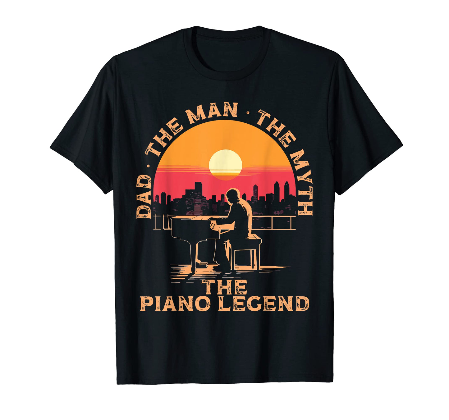 Piano Dad Piano Pianist Keyboard T-Shirt - Unique Graphic Men Women - T-Shirt, Sweatshirt, Hoodie