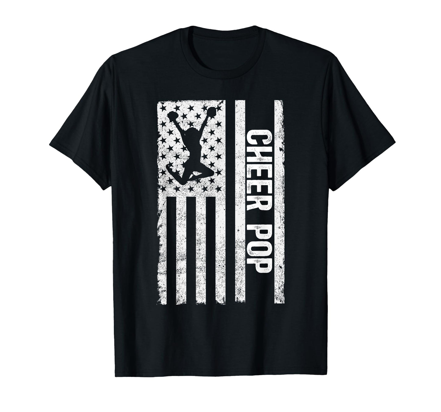 Cheer Pop Cheerleader Pop Us Flag T-Shirt - Streetwear Style for Adults - T-Shirt, Sweatshirt, Hoodie