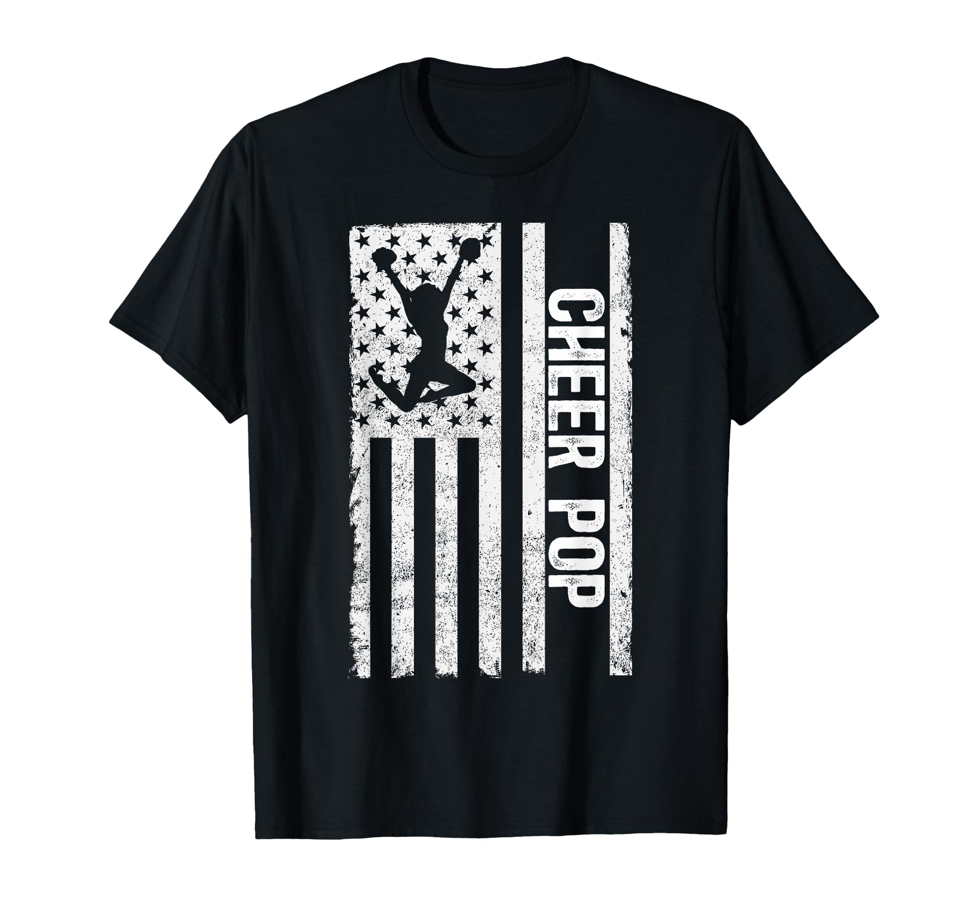 Cheer Pop Cheerleader Pop Us Flag T-Shirt - Streetwear Style for Adults - T-Shirt, Sweatshirt, Hoodie