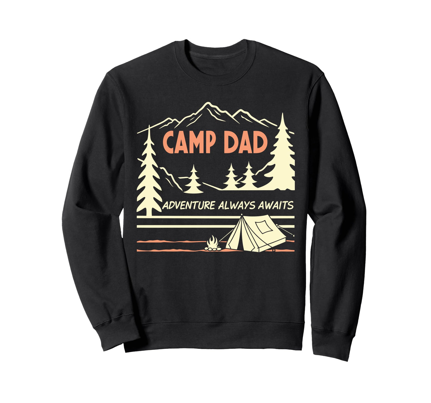 Fathers Day Camping Outdoorsy Dads Hoodie - Trendy Graphic Unisex - T-Shirt, Sweatshirt, Hoodie