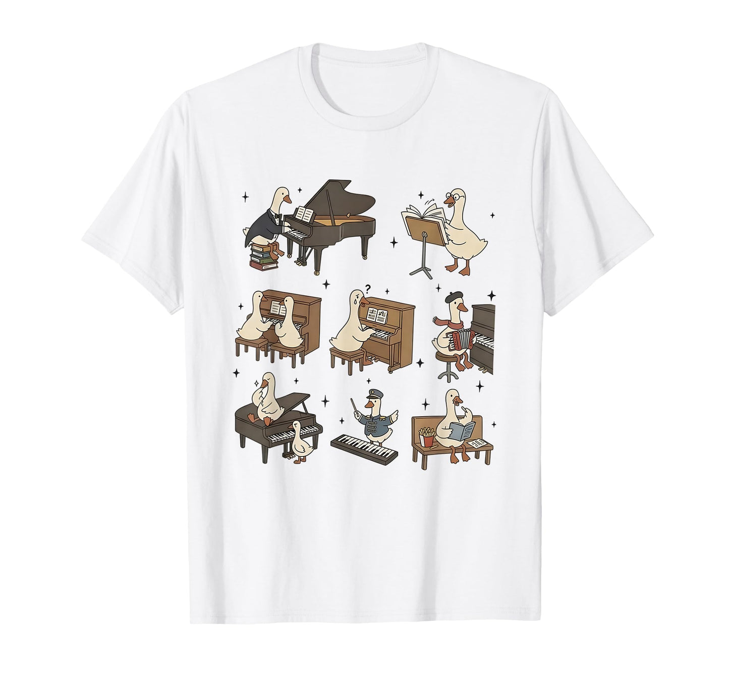 Piano Player Silly Goose Keyboard Player T-Shirt - Graphic Print Unisex - T-Shirt, Sweatshirt, Hoodie