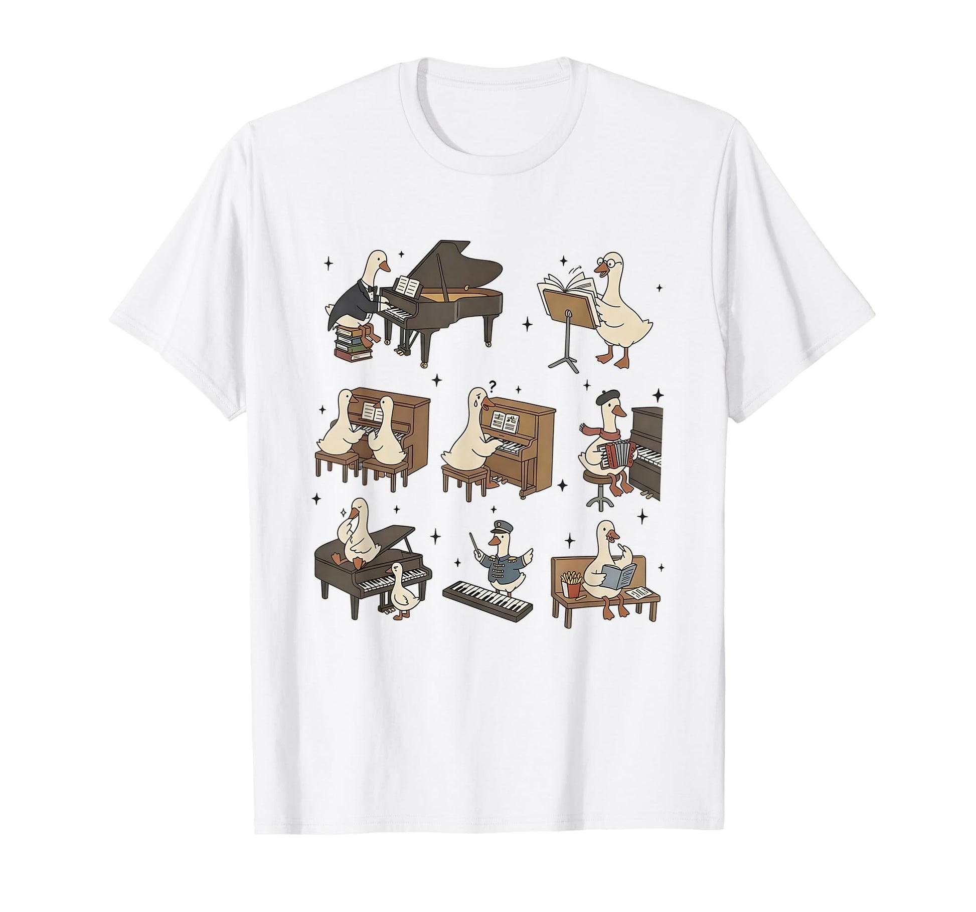 Piano Player Silly Goose Keyboard Player T-Shirt - Graphic Print Unisex - T-Shirt, Sweatshirt, Hoodie