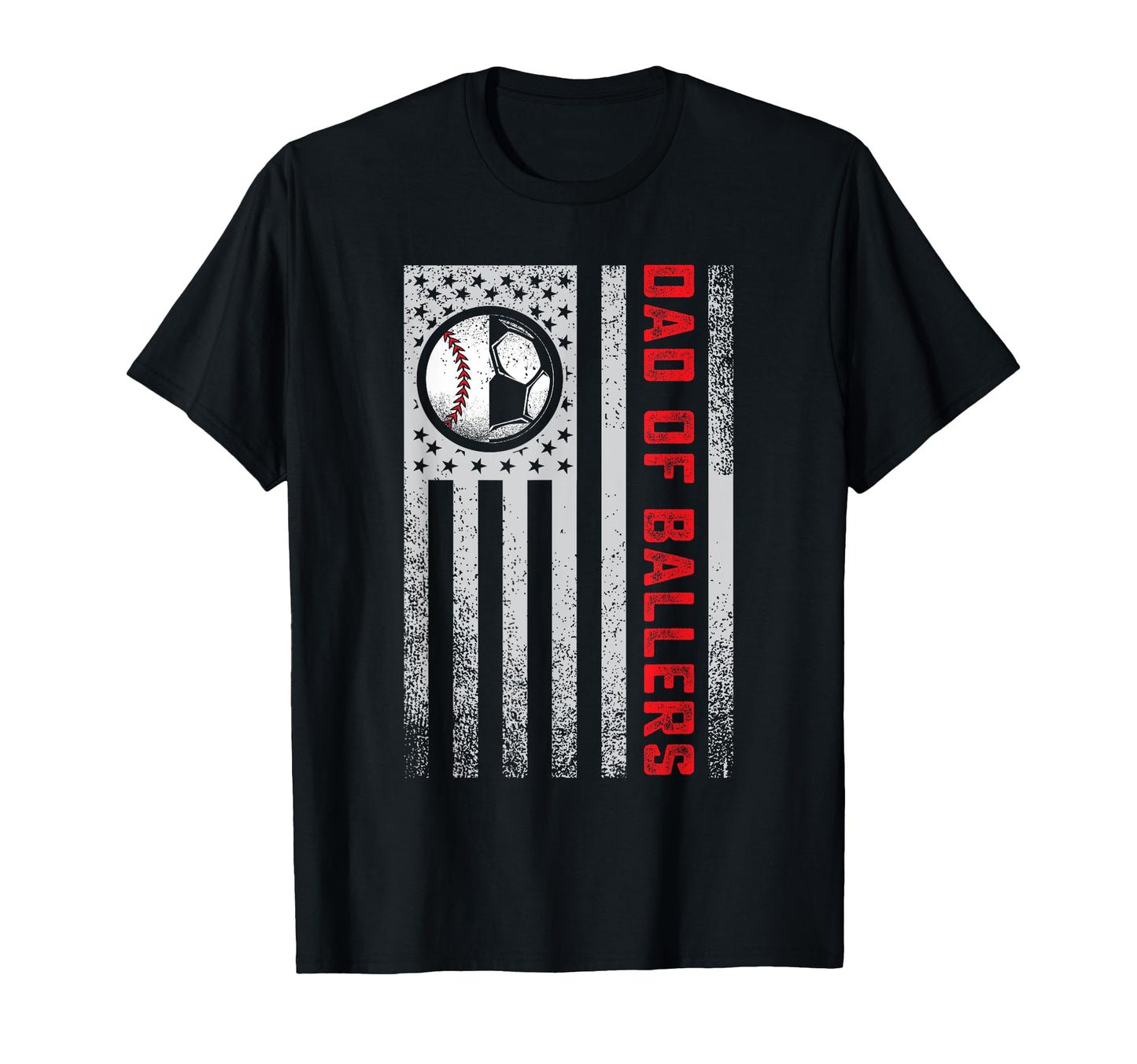American Flag Dad Ballers Soccer T-Shirt - Unique Graphic for Adults - T-Shirt, Sweatshirt, Hoodie